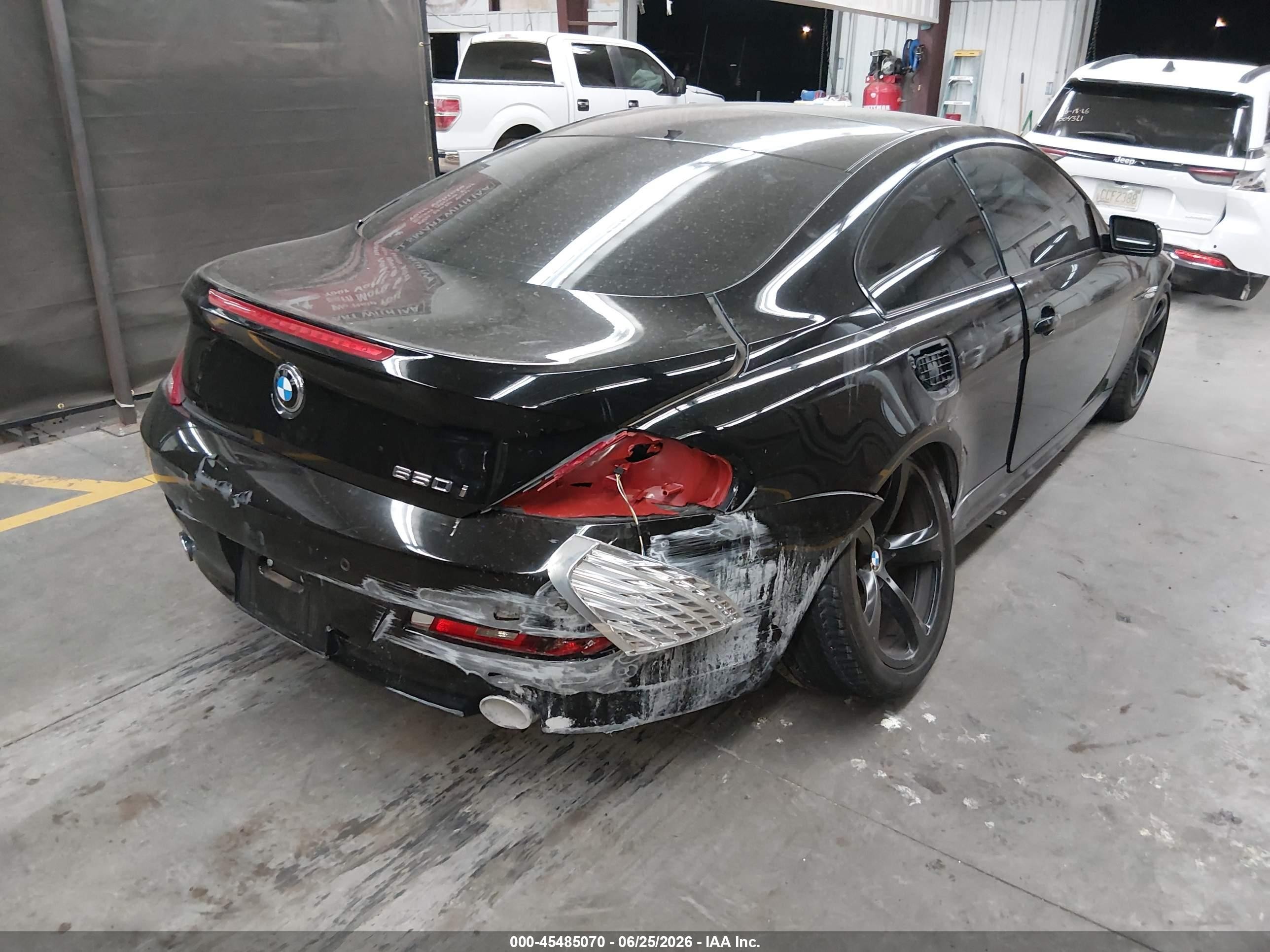 2008 Bmw 650i   Black vin: WBAEA53558CV90629