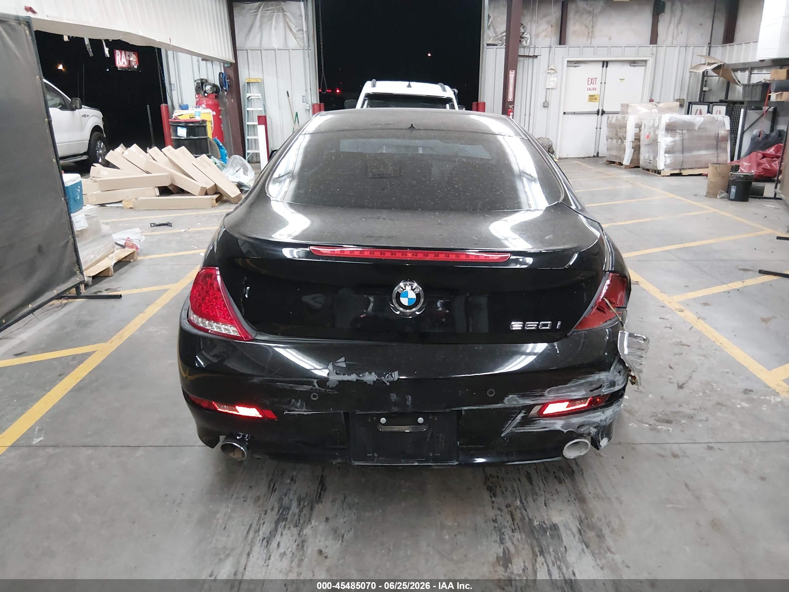 2008 Bmw 650i   Black vin: WBAEA53558CV90629