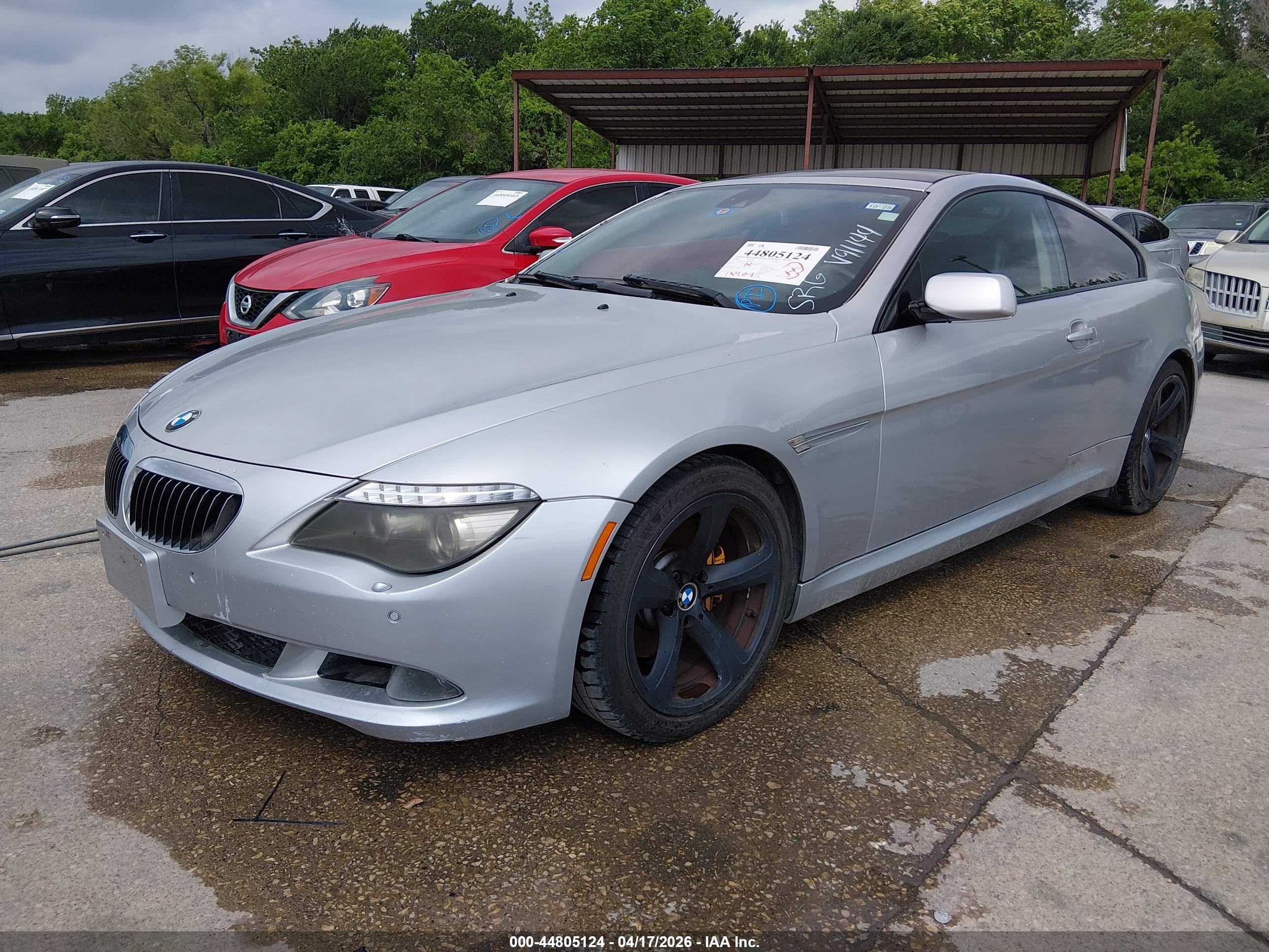 2008 Bmw 650i   Silver vin: WBAEA53588CV91144