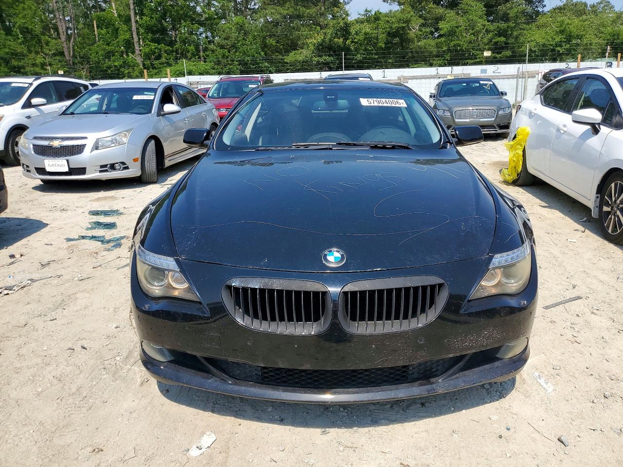 2008 Bmw 650 I Black vin: WBAEA53598CV90620
