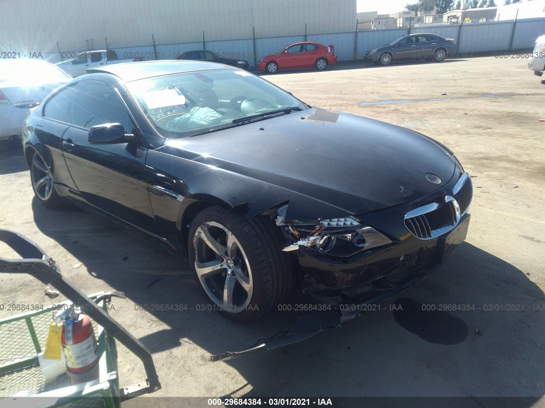 2008 Bmw 650i Black vin: WBAEA53598CV91461