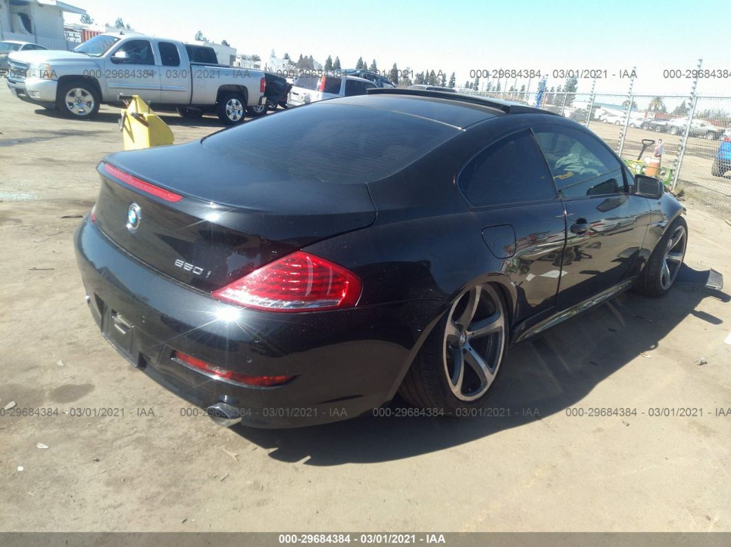 2008 Bmw 650i Black vin: WBAEA53598CV91461