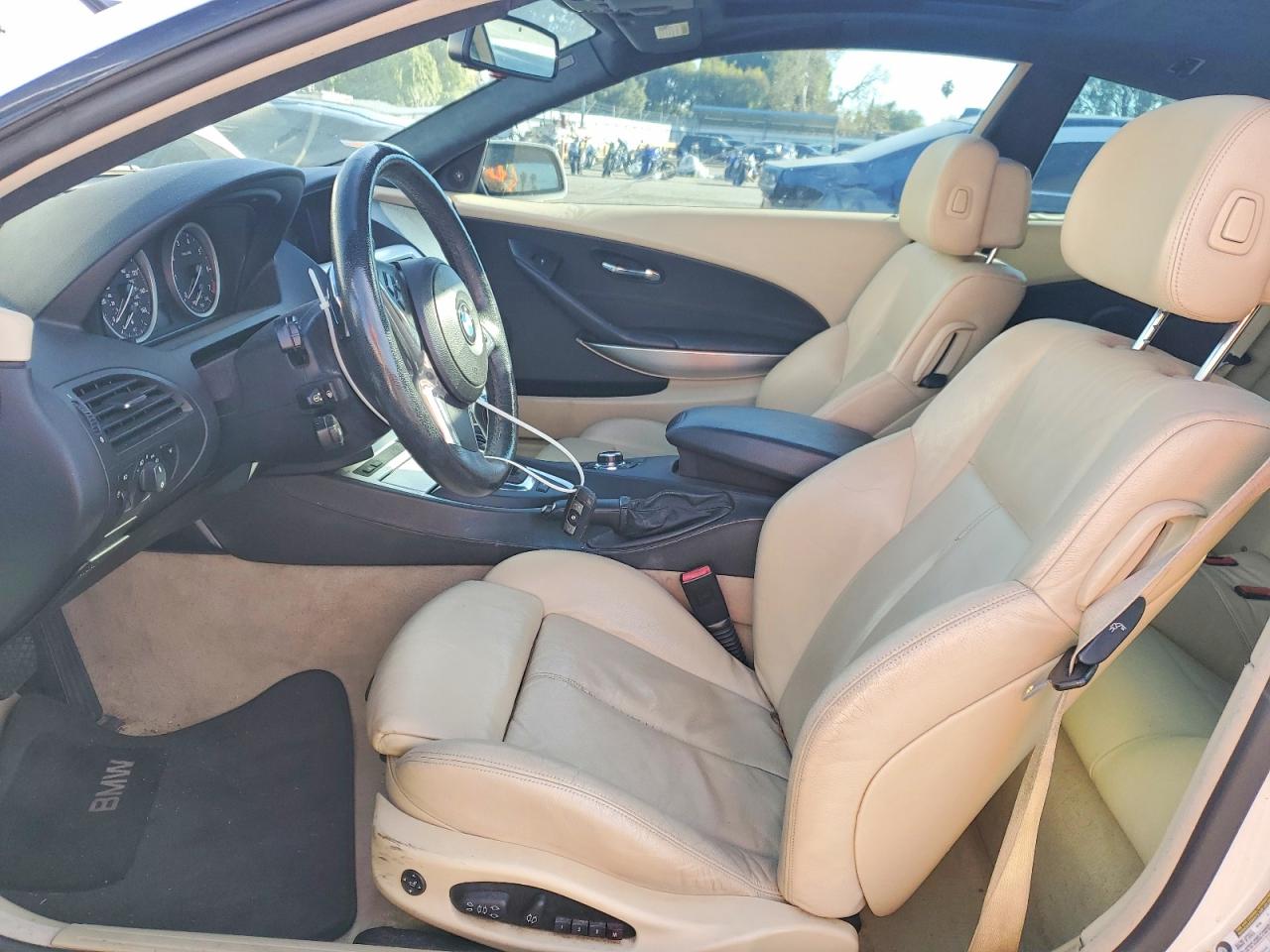 2009 Bmw 650 I White vin: WBAEA53599CV92398