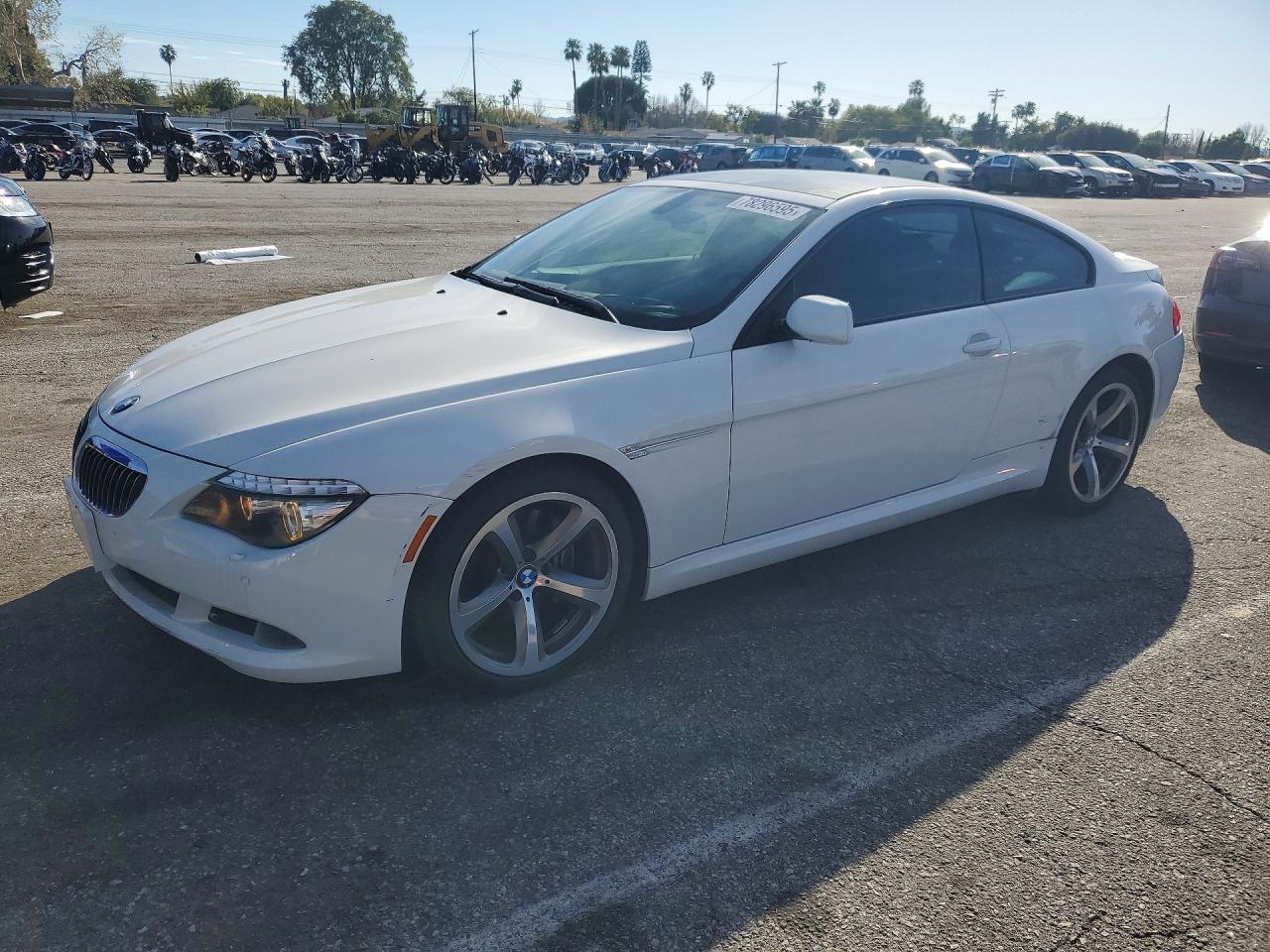 2009 Bmw 650 I White vin: WBAEA53599CV92398