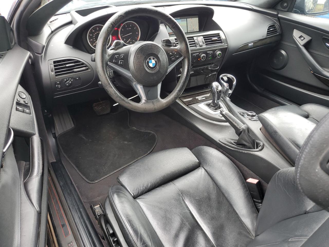 2010 Bmw 650 I Black vin: WBAEA5C51ACV93081