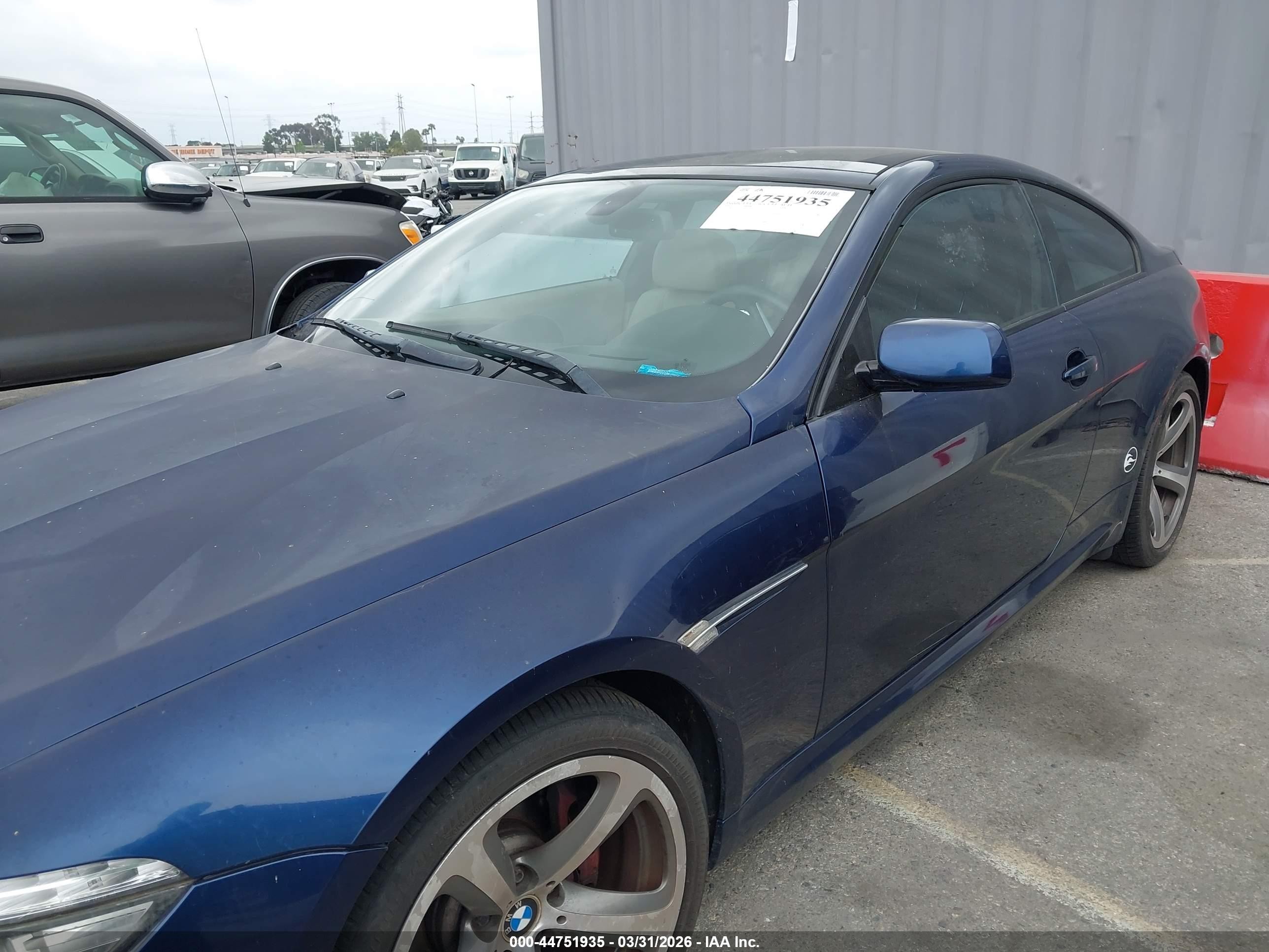 2010 Bmw 650i   Blue vin: WBAEA5C52ACV92800