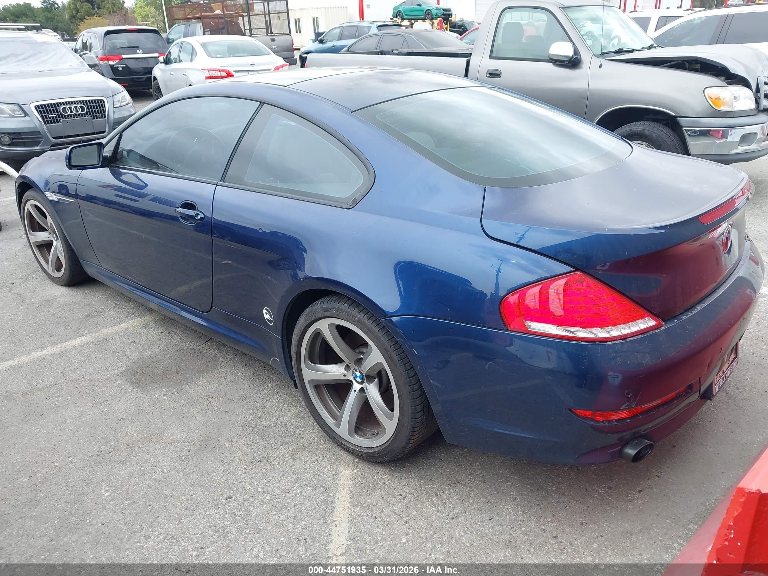 2010 Bmw 650i   Blue vin: WBAEA5C52ACV92800