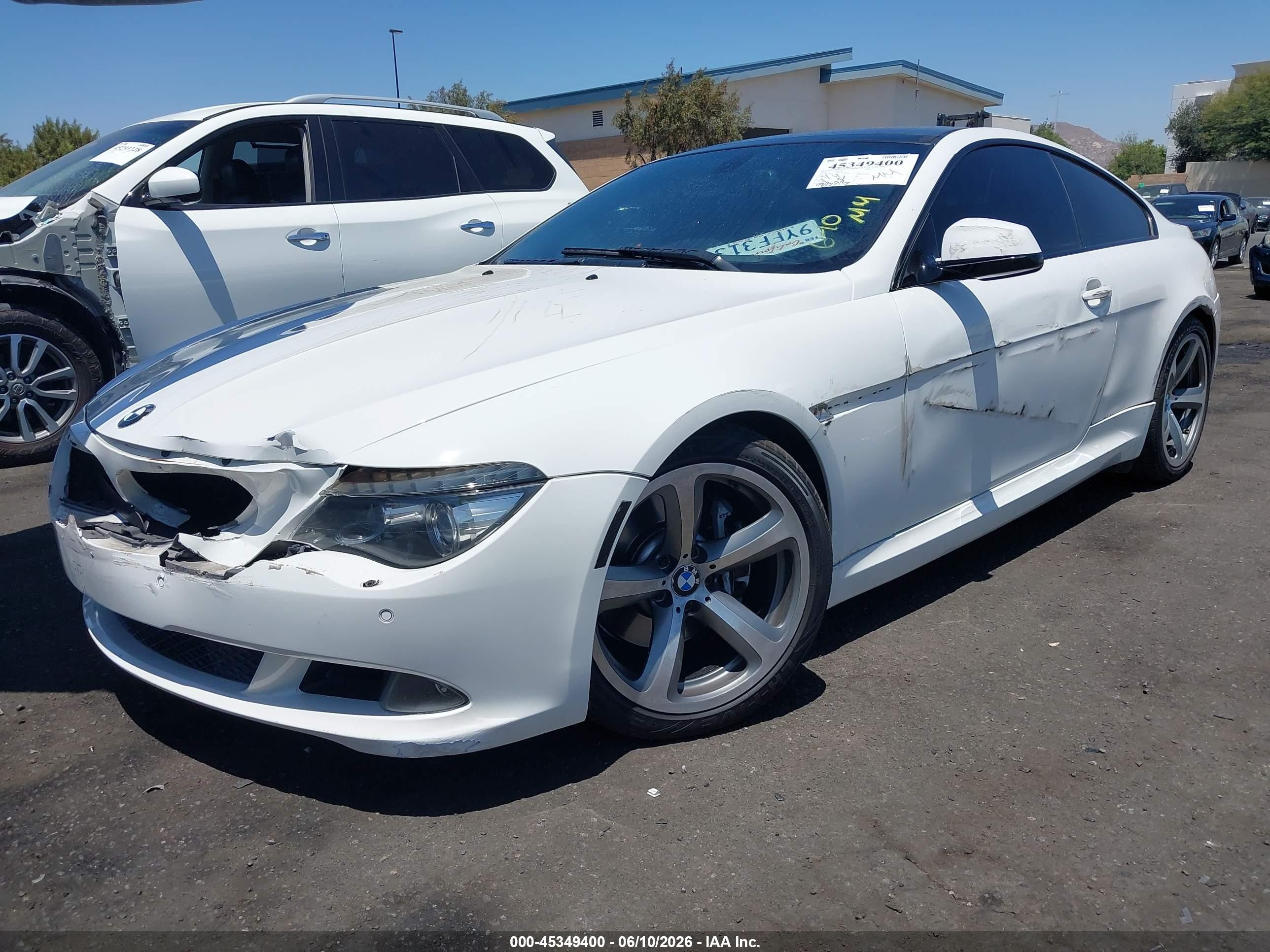 2010 Bmw 650i   White vin: WBAEA5C52ACV93395
