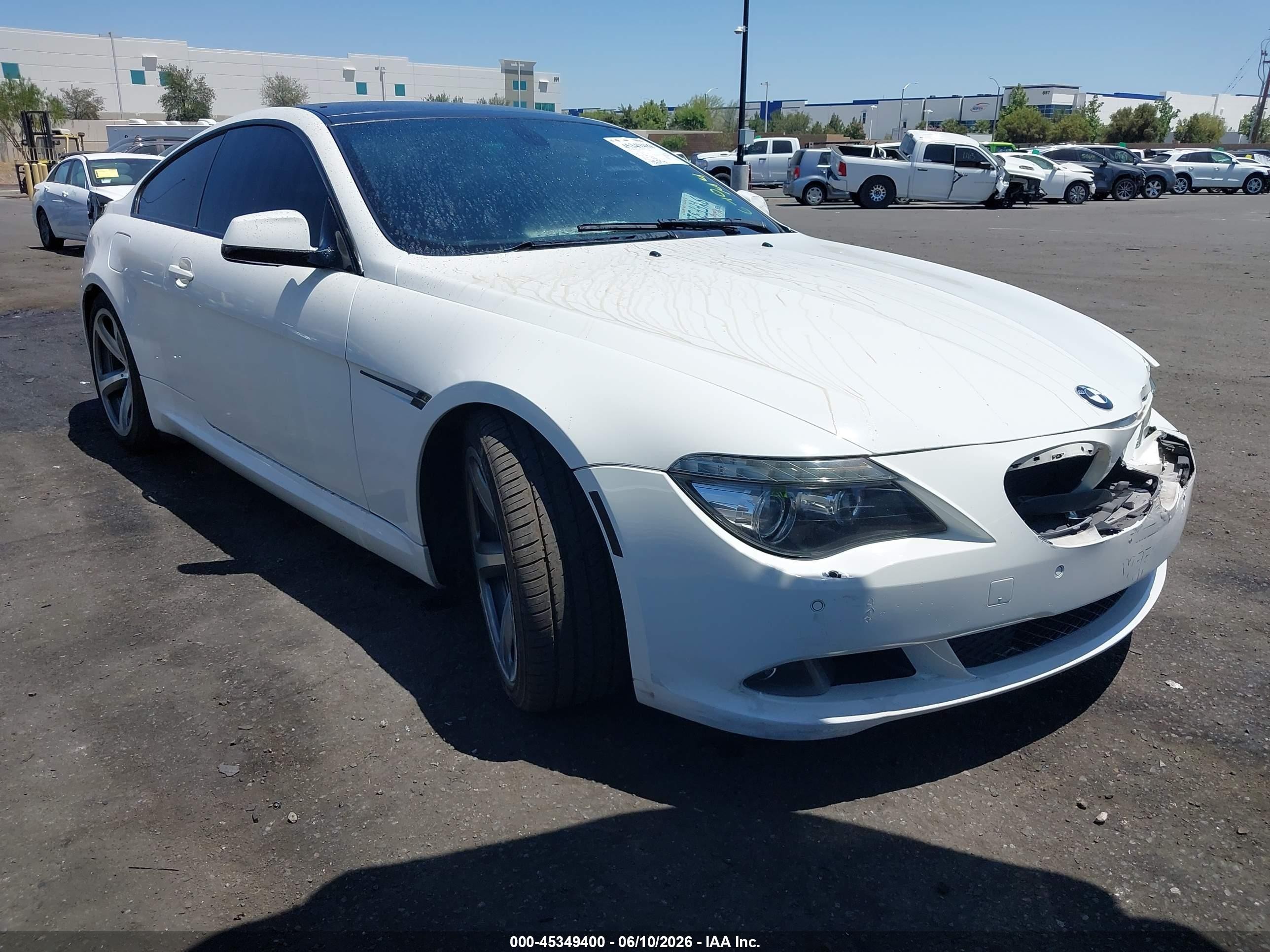 2010 Bmw 650i   White vin: WBAEA5C52ACV93395