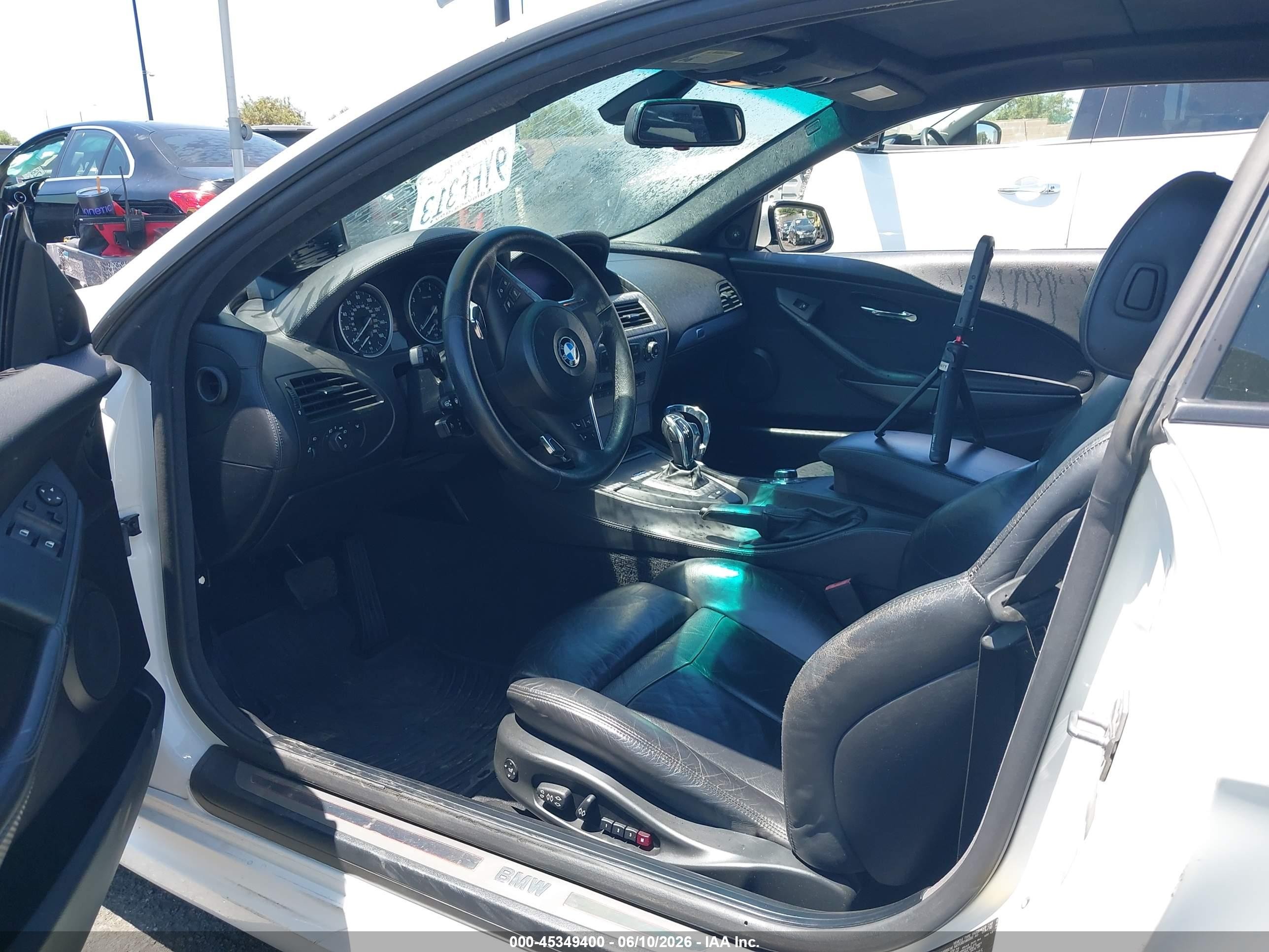 2010 Bmw 650i   White vin: WBAEA5C52ACV93395