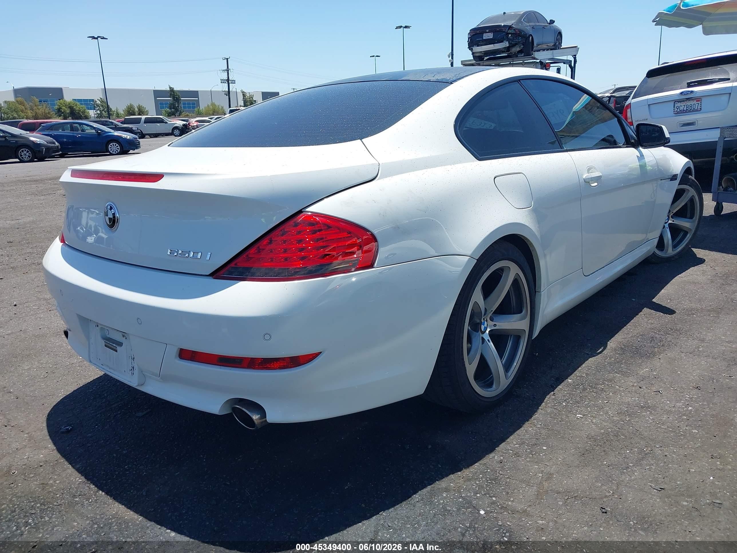 2010 Bmw 650i   White vin: WBAEA5C52ACV93395