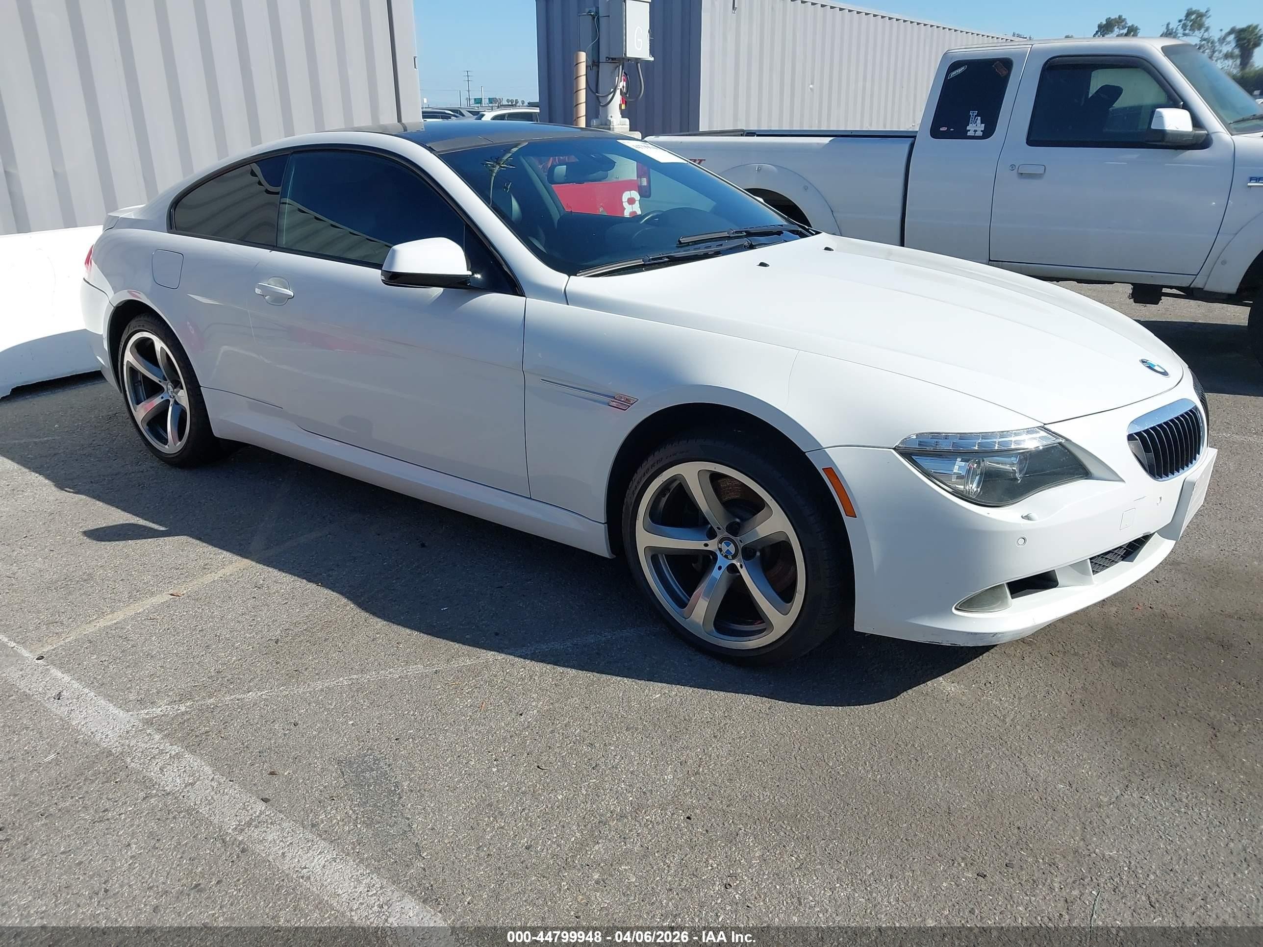 2010 Bmw 650i   White vin: WBAEA5C53ACV93499
