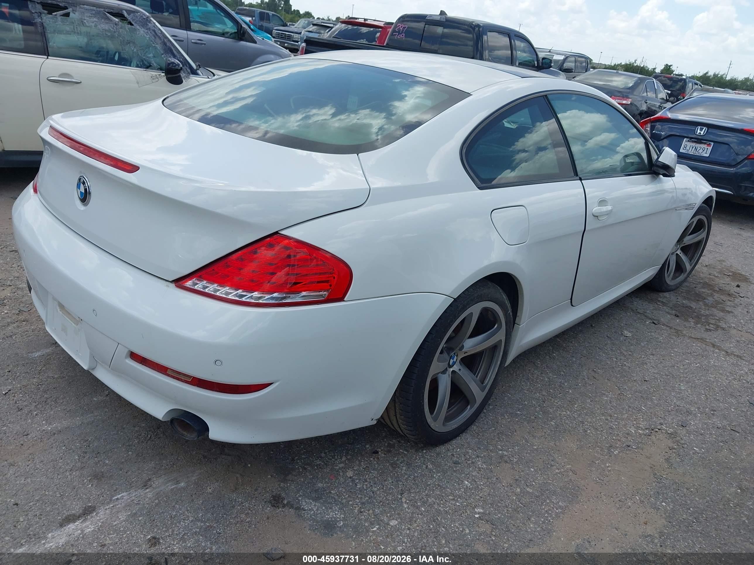 2010 Bmw 650i   White vin: WBAEA5C54ACV93575
