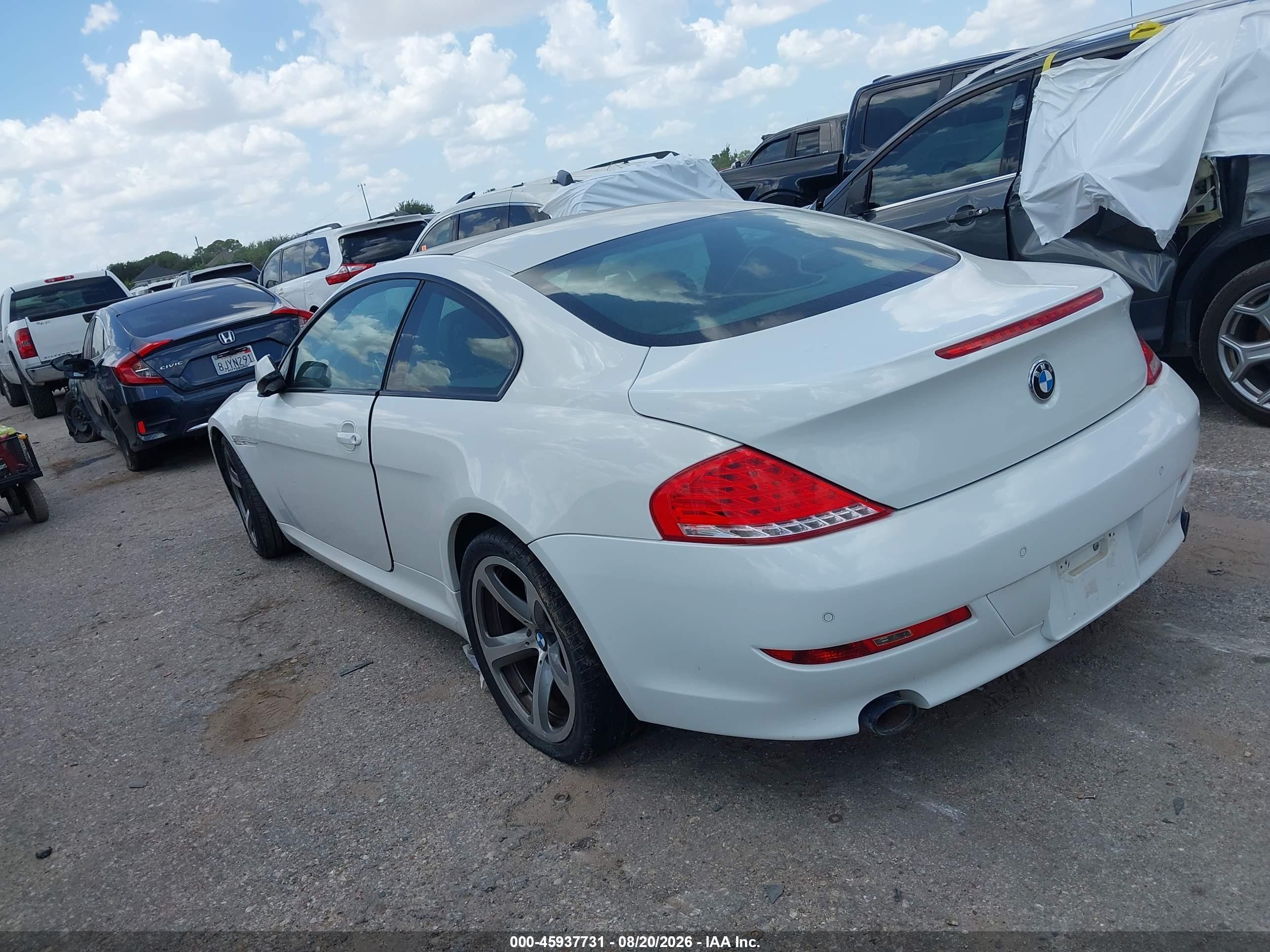 2010 Bmw 650i   White vin: WBAEA5C54ACV93575