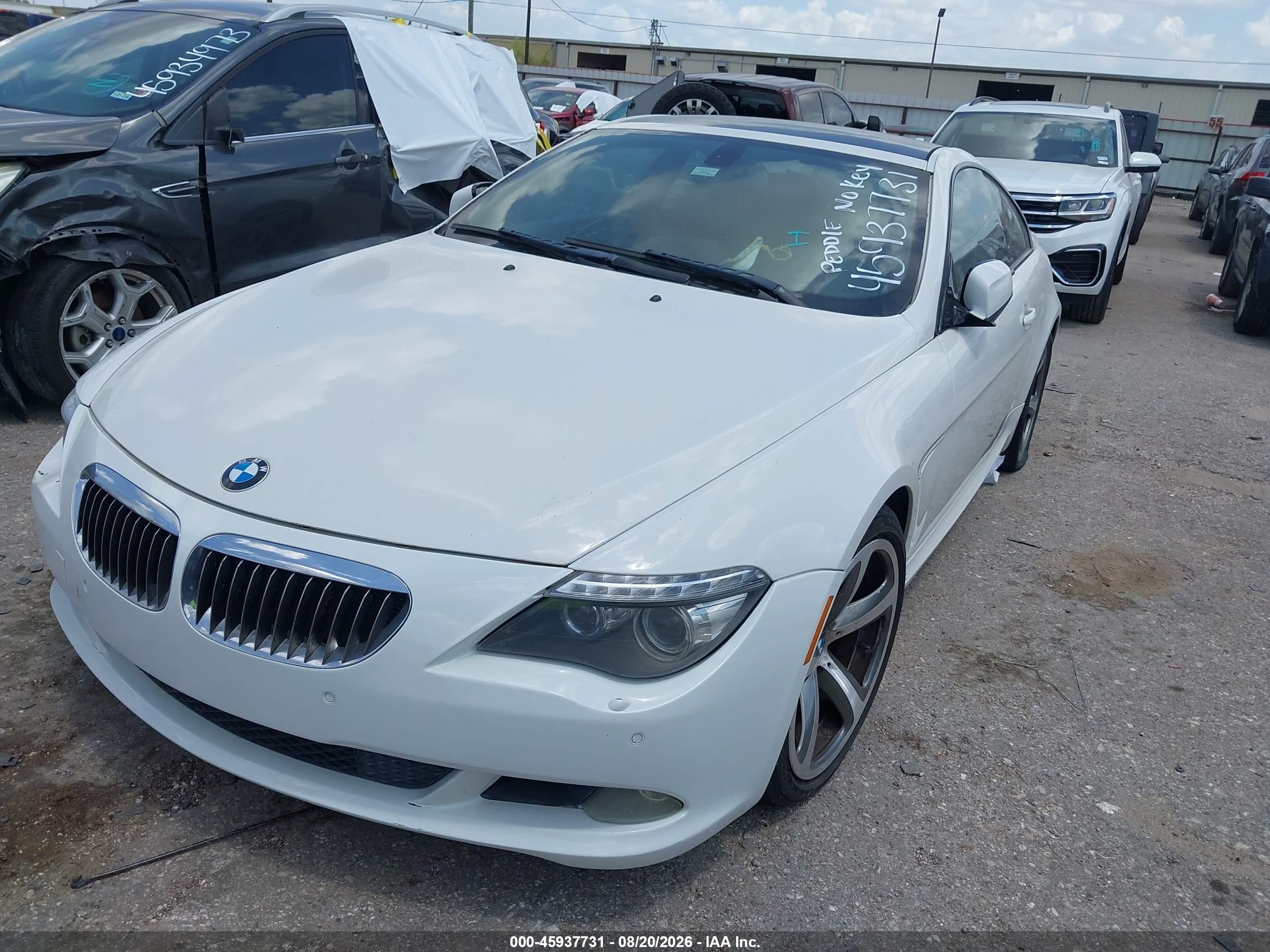 2010 Bmw 650i   White vin: WBAEA5C54ACV93575