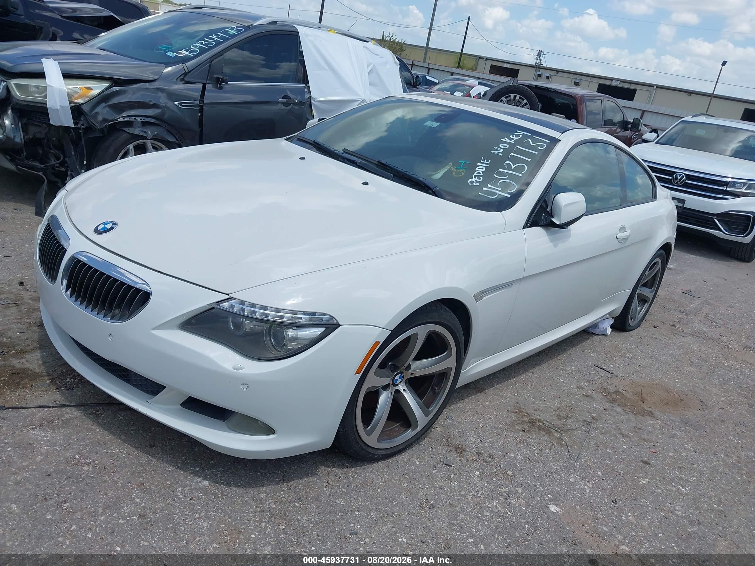 2010 Bmw 650i   White vin: WBAEA5C54ACV93575
