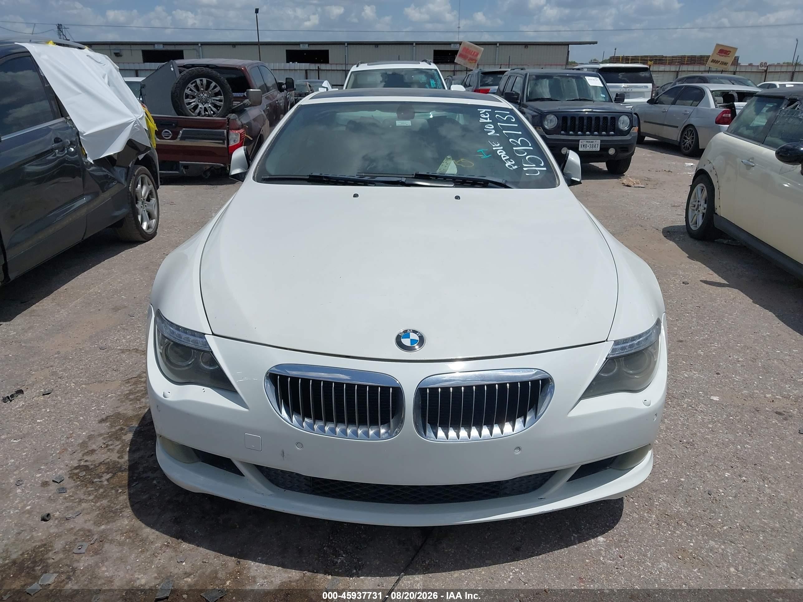 2010 Bmw 650i   White vin: WBAEA5C54ACV93575