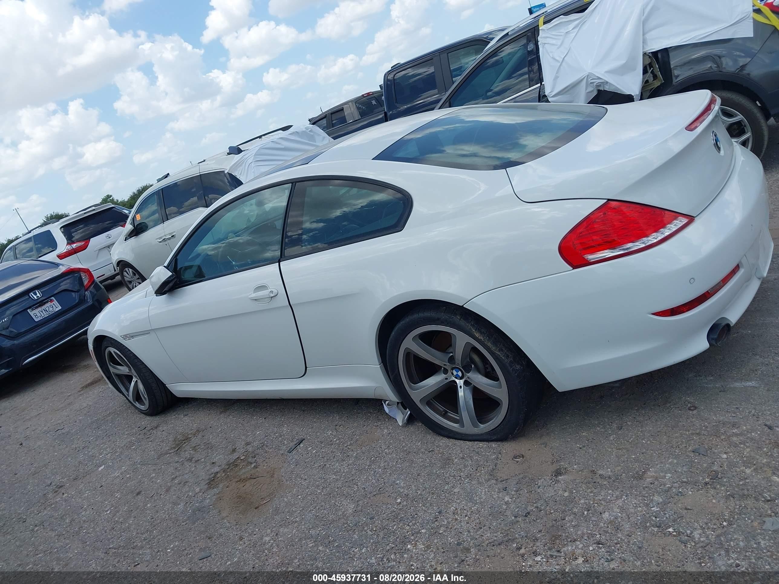 2010 Bmw 650i   White vin: WBAEA5C54ACV93575