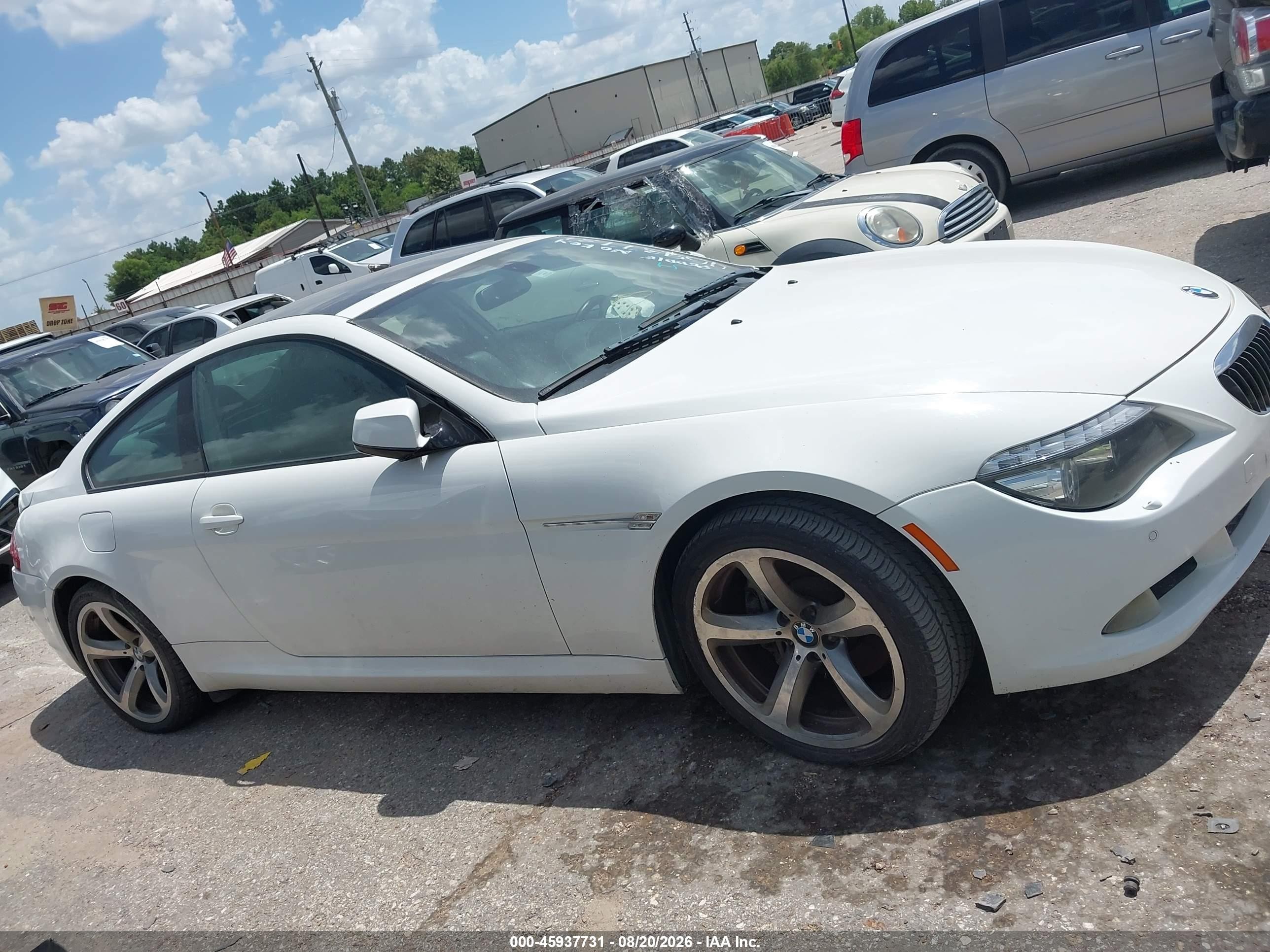 2010 Bmw 650i   White vin: WBAEA5C54ACV93575