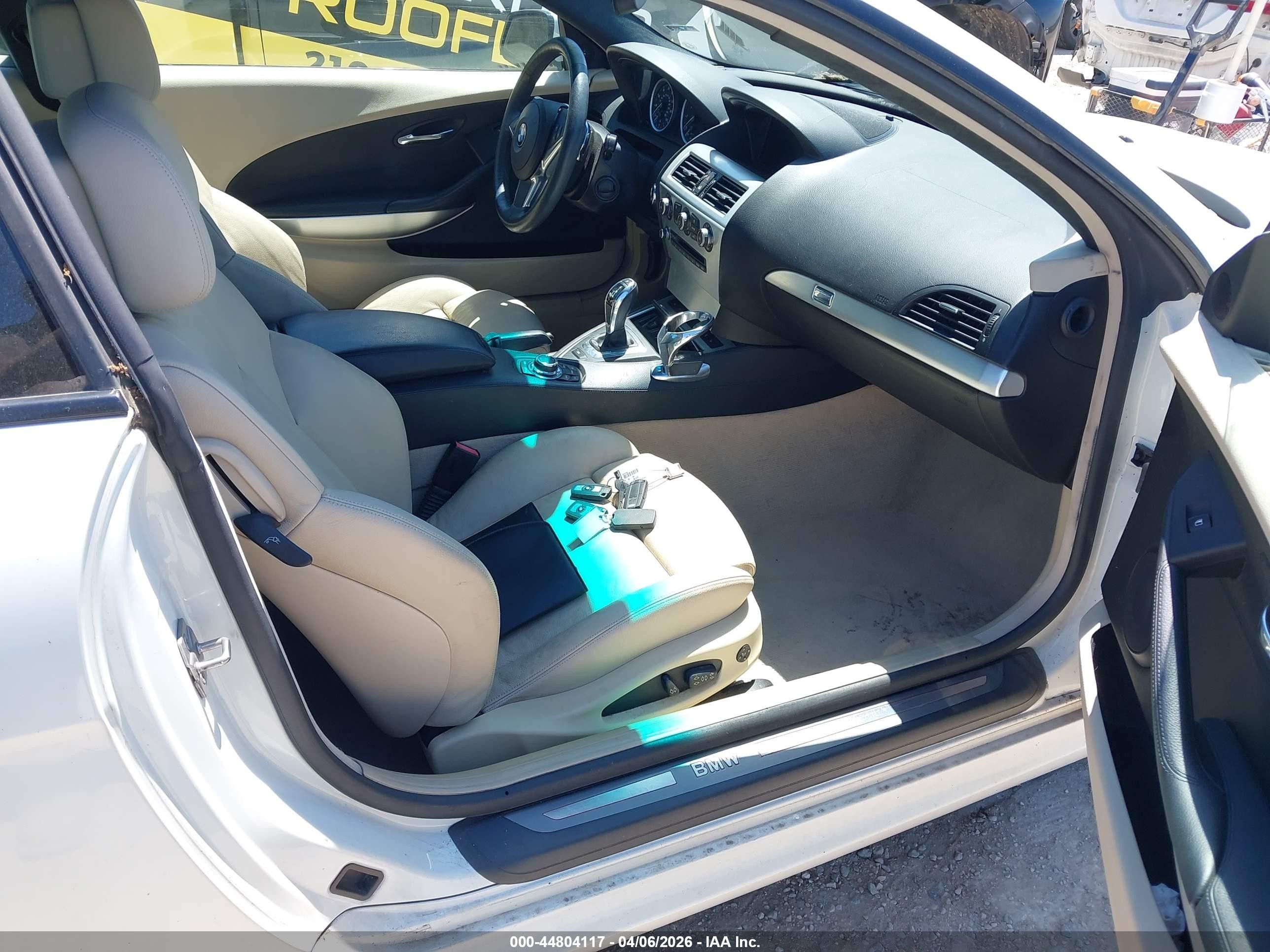 2010 Bmw 650i   White vin: WBAEA5C57ACV93005