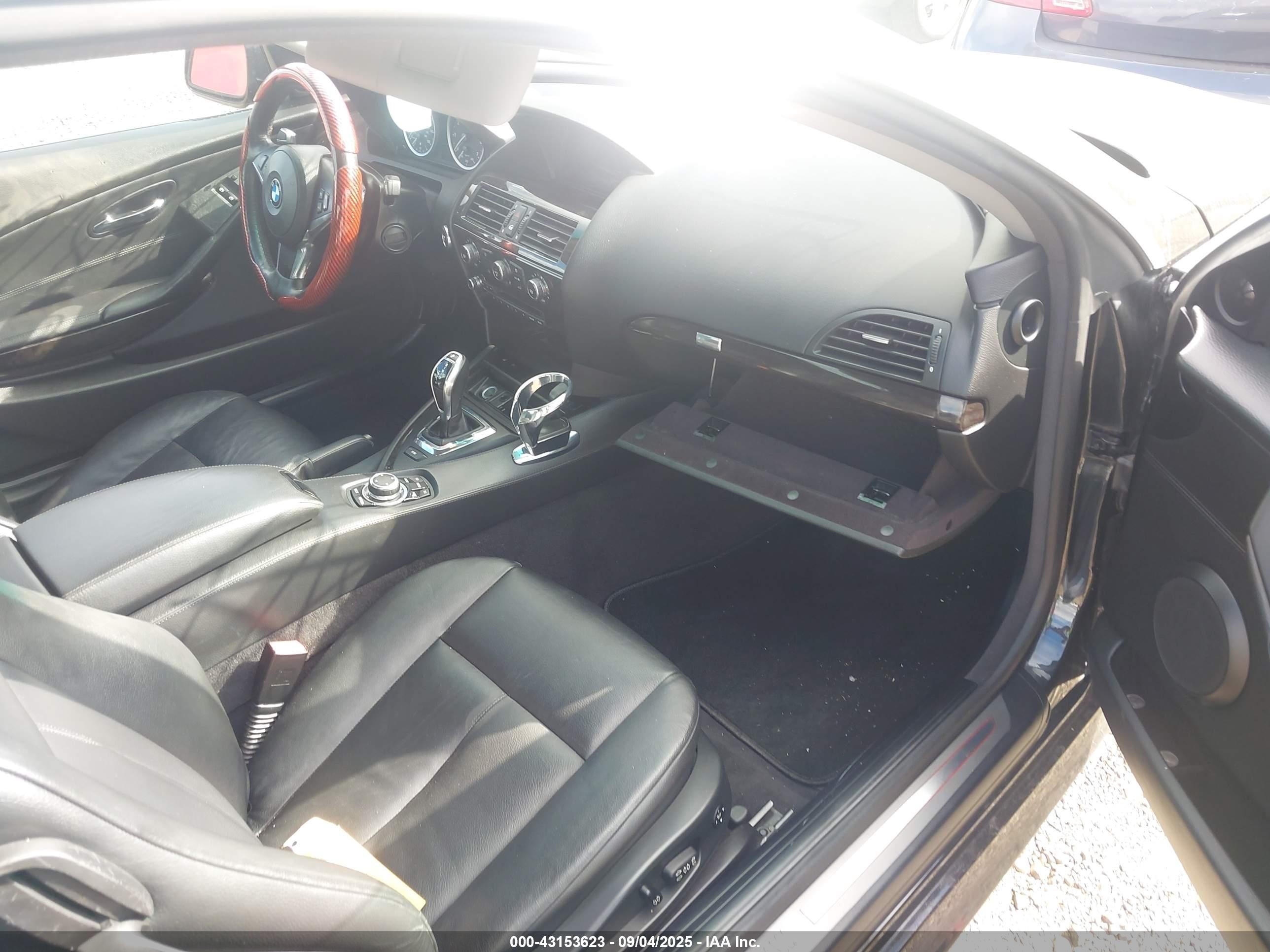 2010 Bmw 650i   Черный vin: WBAEA5C59ACV93653
