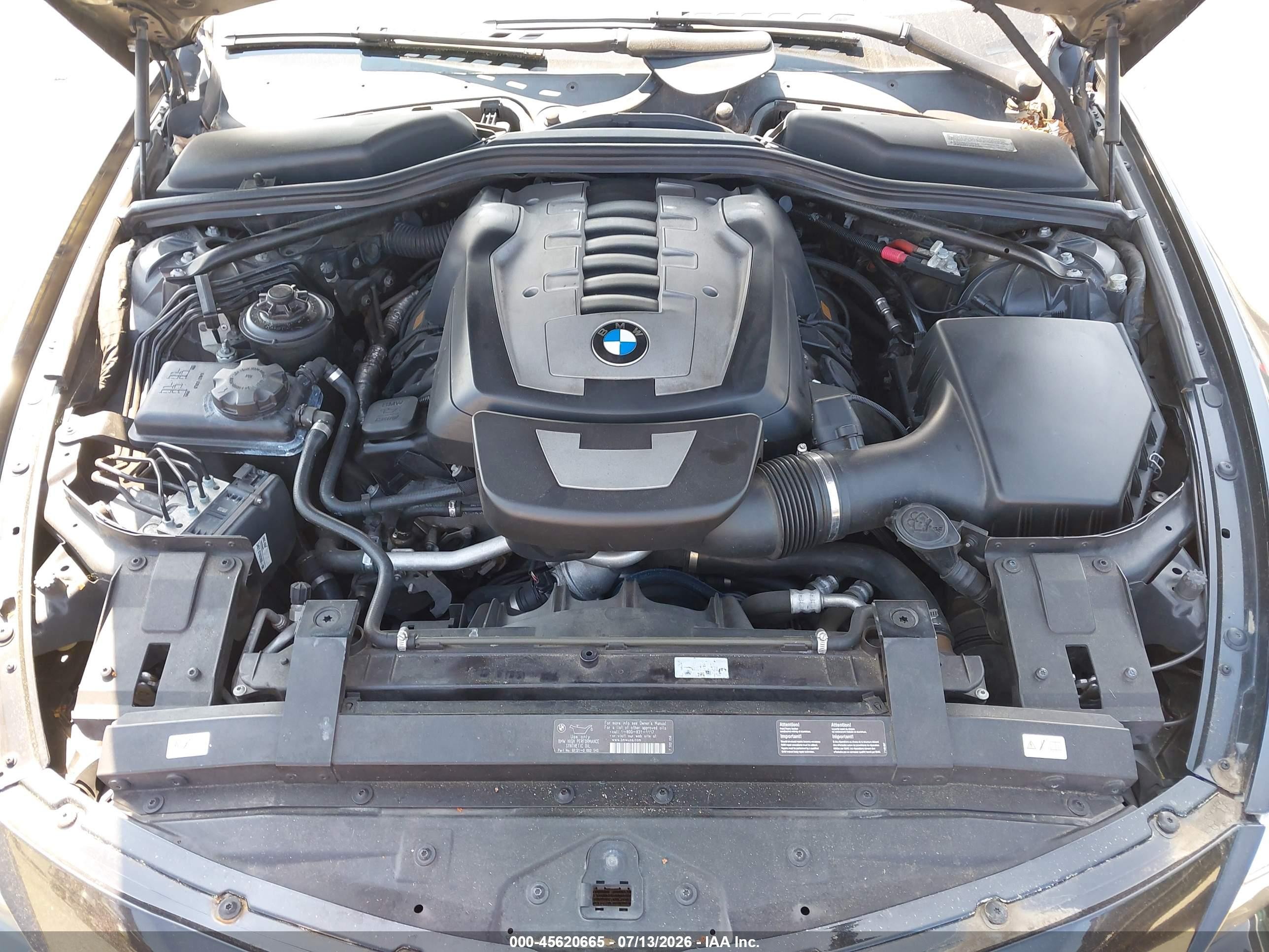 2010 Bmw 650i   Black vin: WBAEA5C5XACV93564