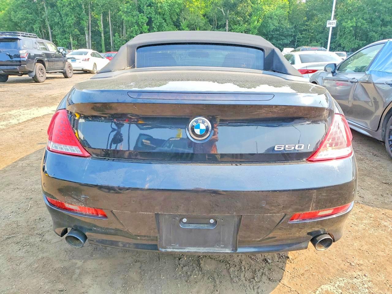 2009 Bmw 650 I Black vin: WBAEB53509C224270