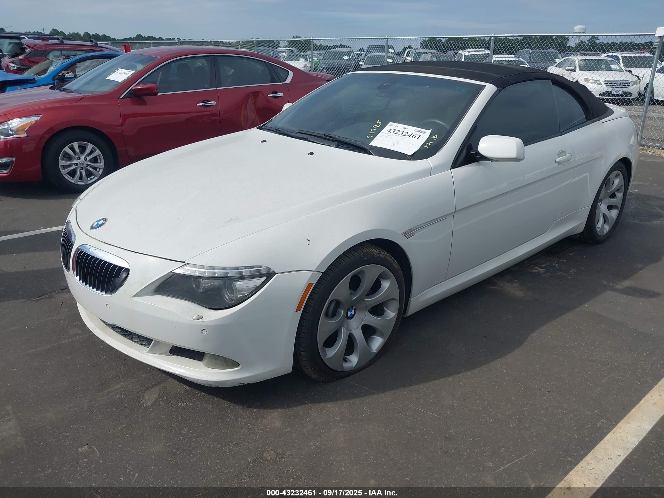 2008 Bmw 650i   White vin: WBAEB53518CX63396