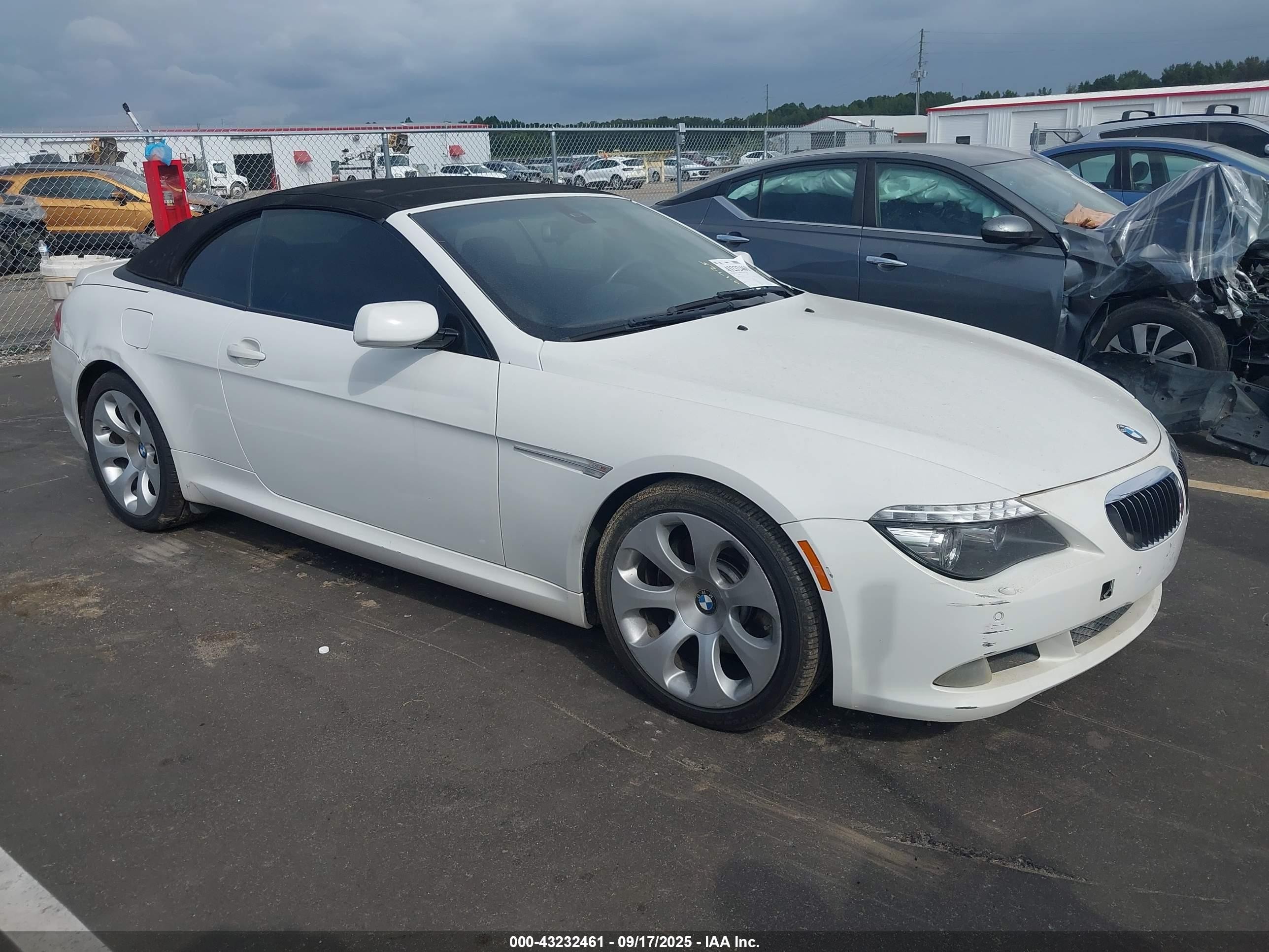 2008 Bmw 650i   White vin: WBAEB53518CX63396