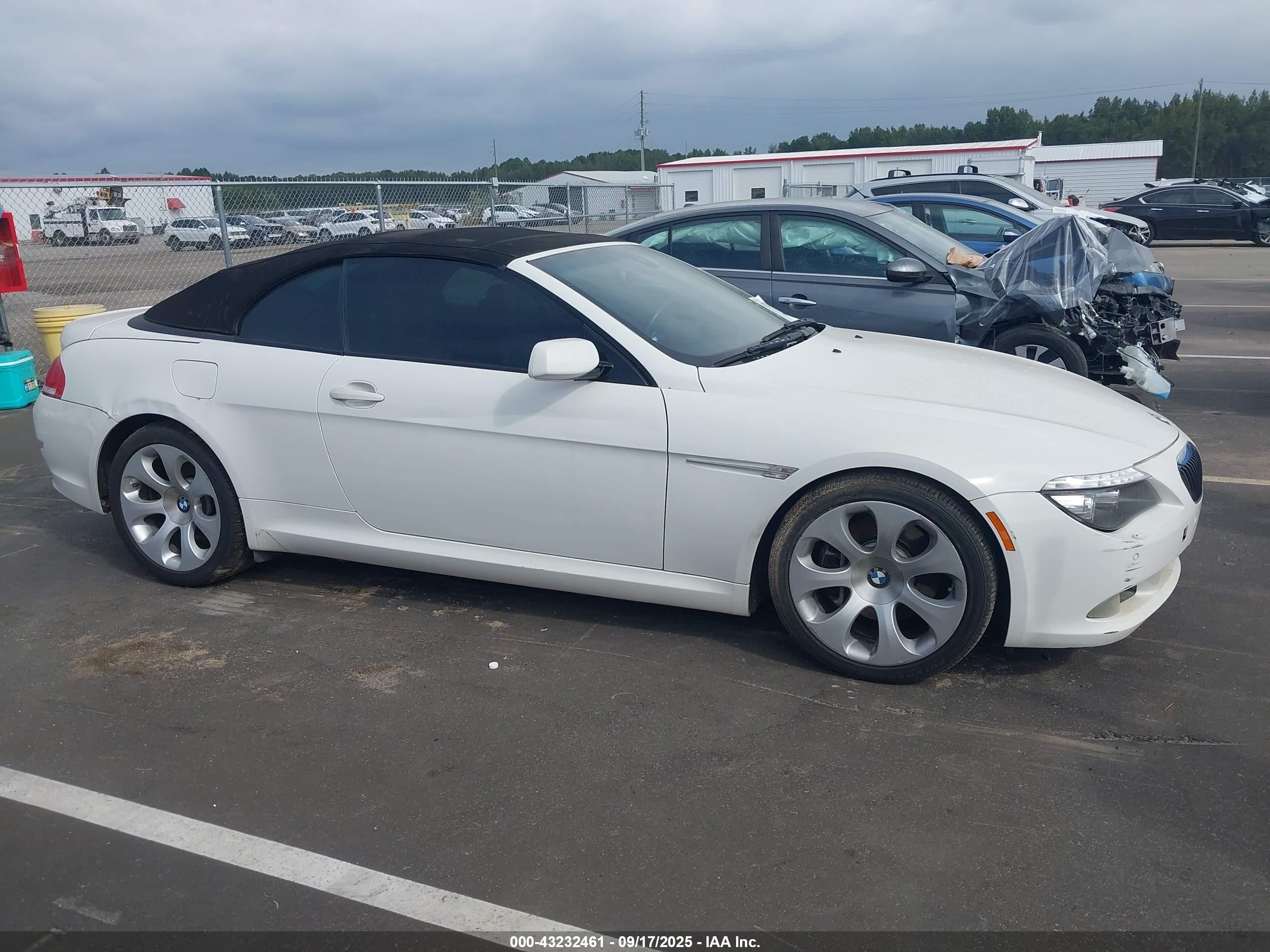 2008 Bmw 650i   White vin: WBAEB53518CX63396