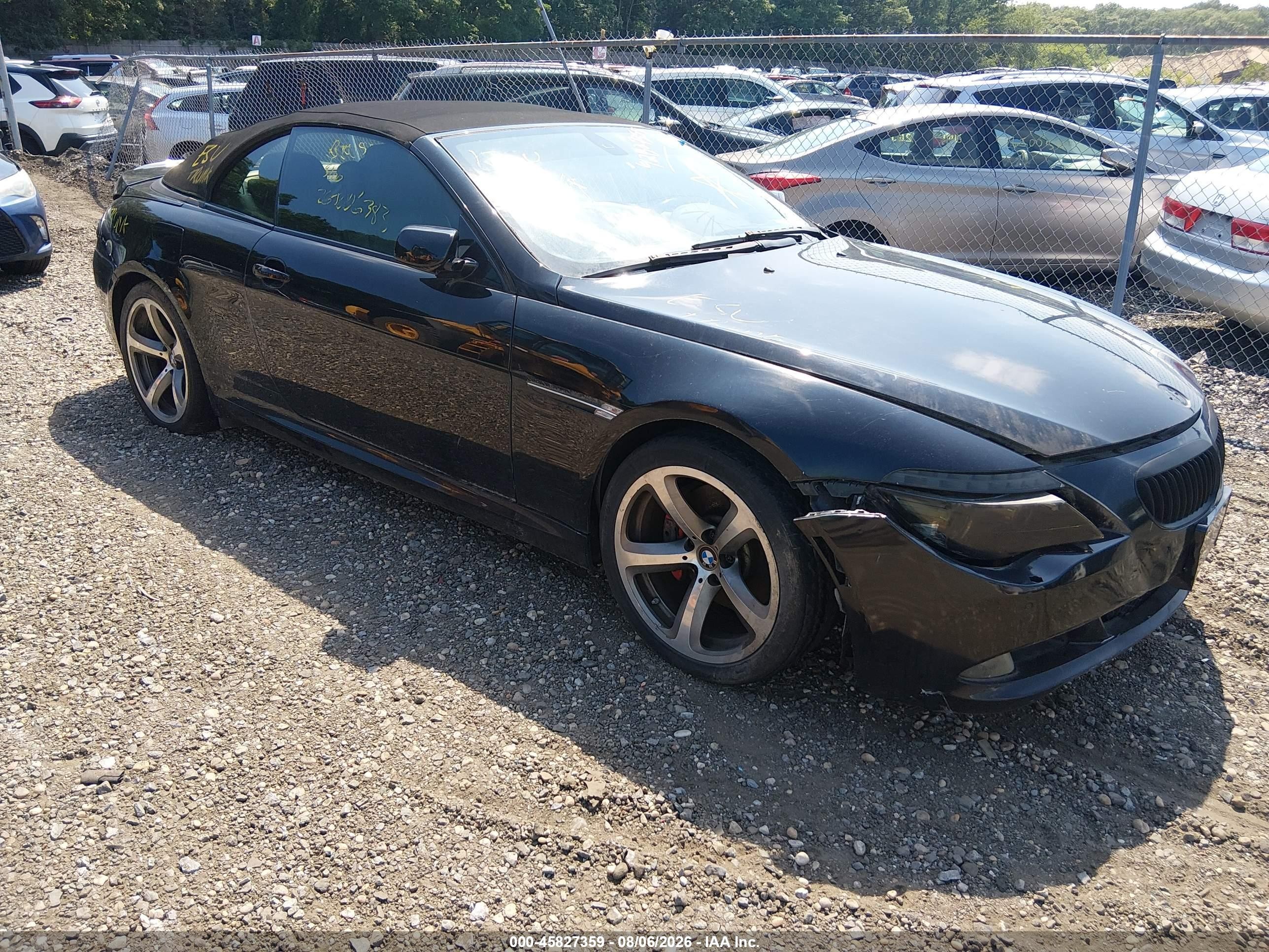 2008 Bmw 650i   Black vin: WBAEB53518CX63463