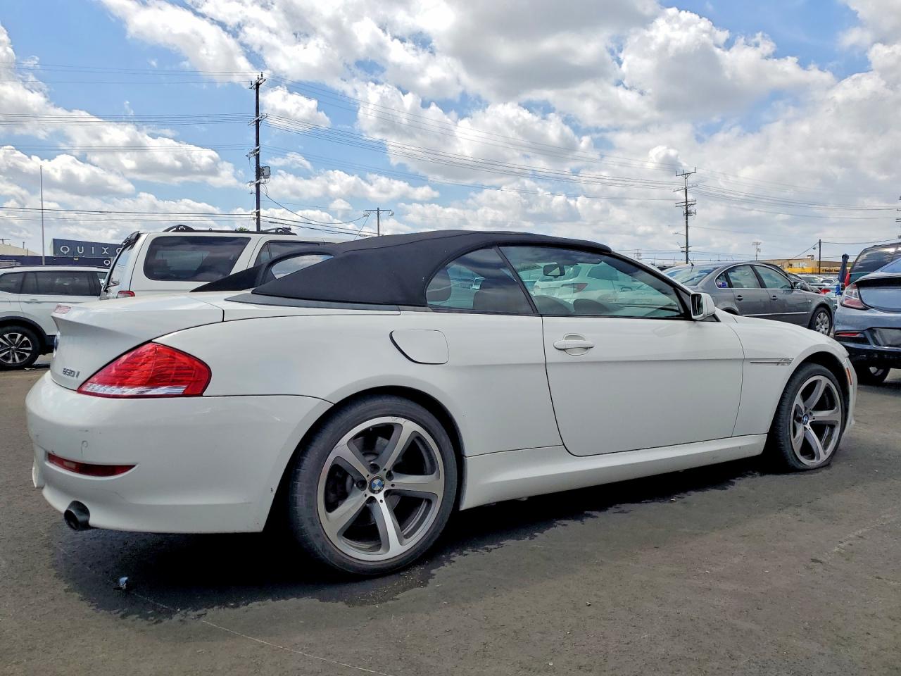 2009 Bmw 650 I White vin: WBAEB53529CX64977