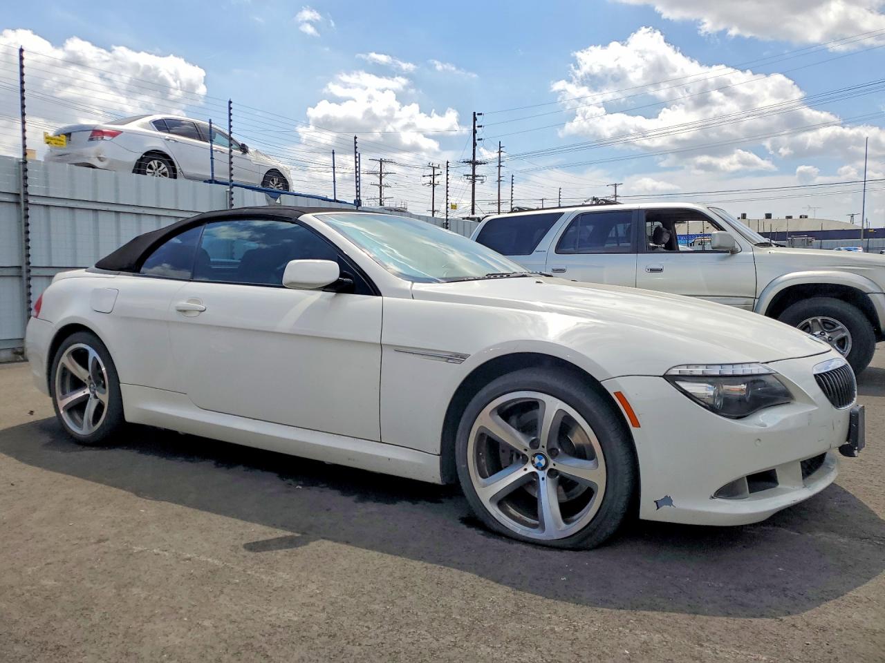 2009 Bmw 650 I White vin: WBAEB53529CX64977