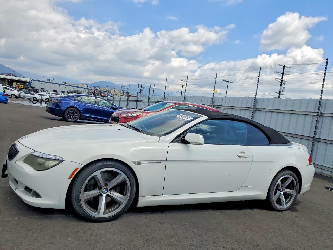 2009 Bmw 650 I White vin: WBAEB53529CX64977