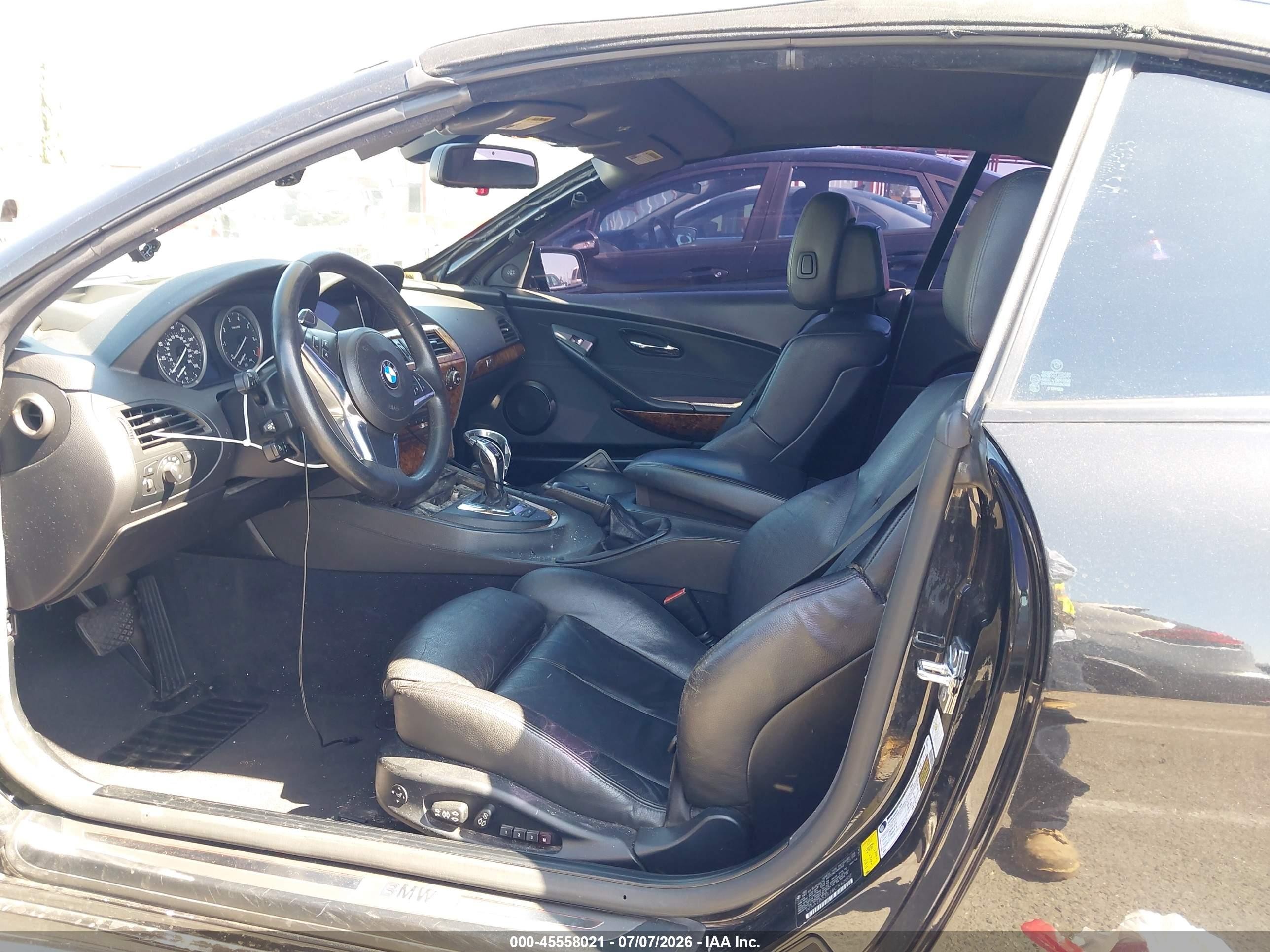 2008 Bmw 650i   Черный vin: WBAEB53538CX62007