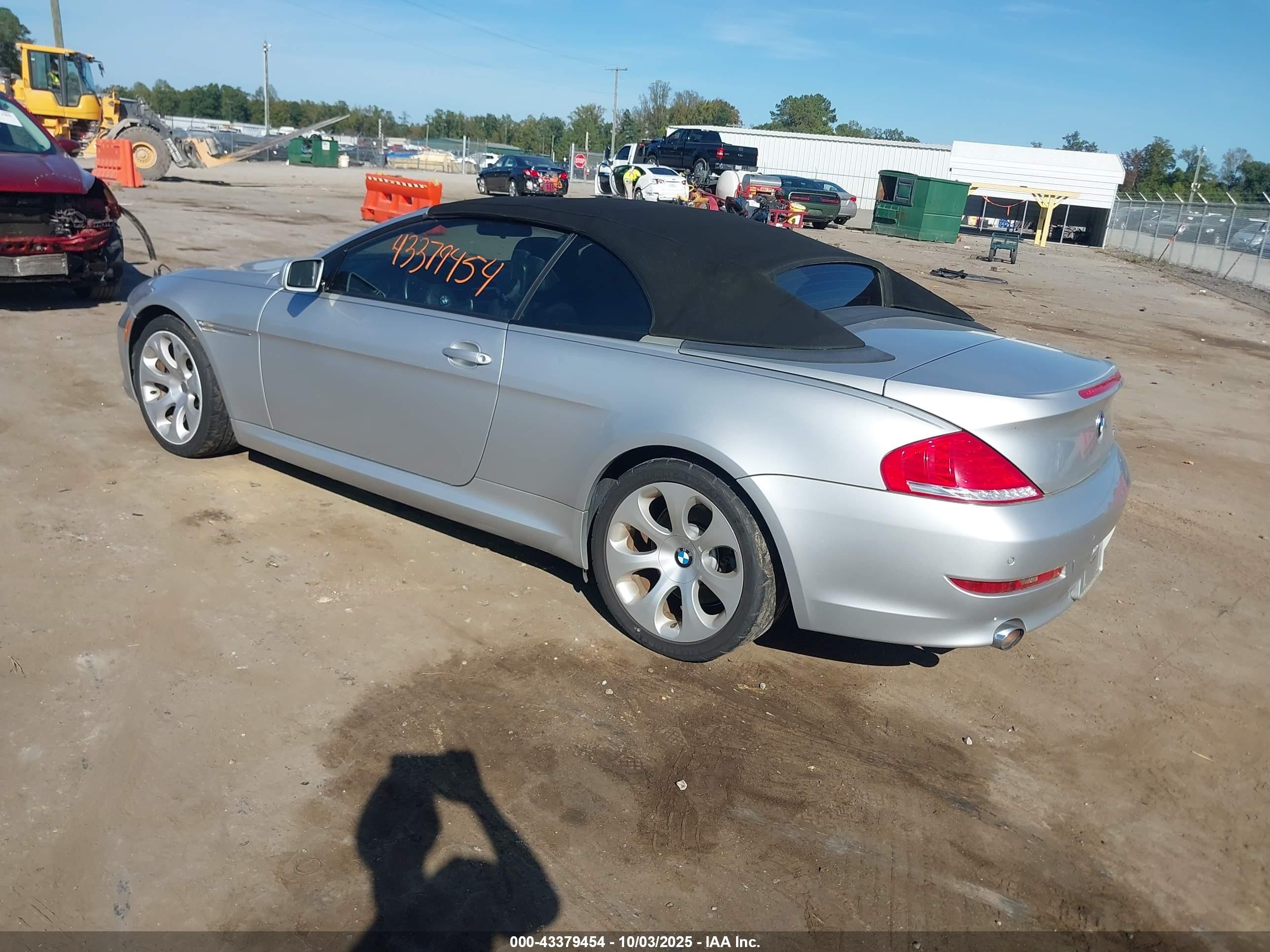 2008 Bmw 650i   Серебряный vin: WBAEB53548CX58015