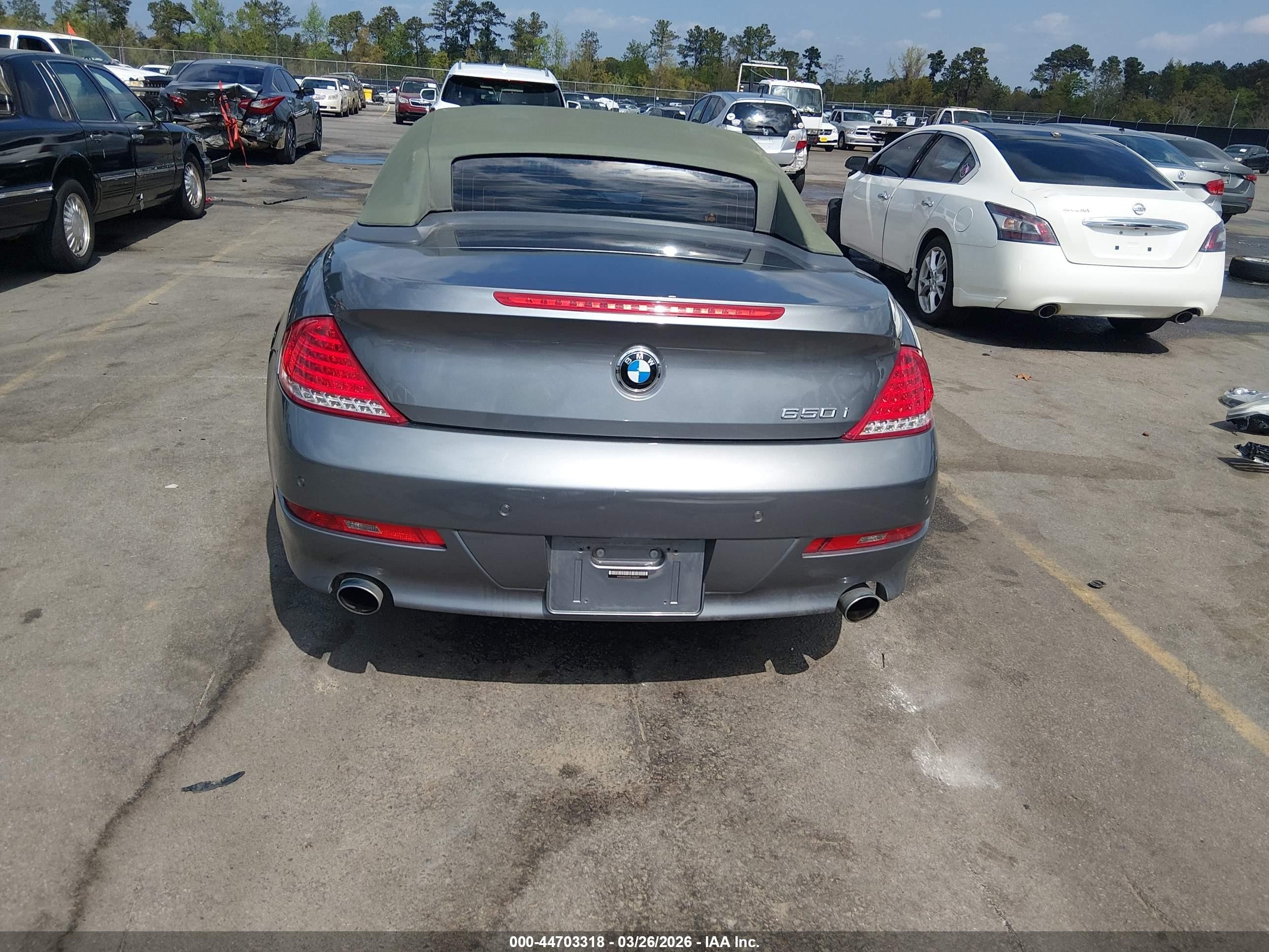 2008 Bmw 650i   Gray vin: WBAEB53548CX60699