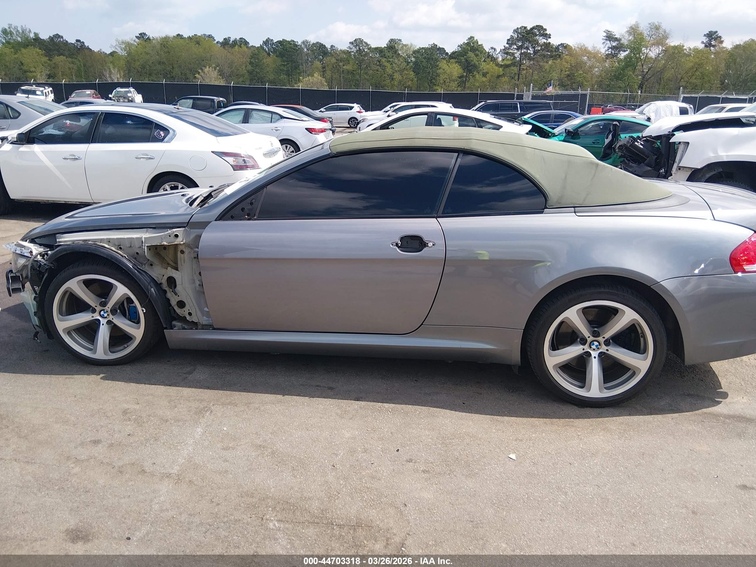 2008 Bmw 650i   Gray vin: WBAEB53548CX60699