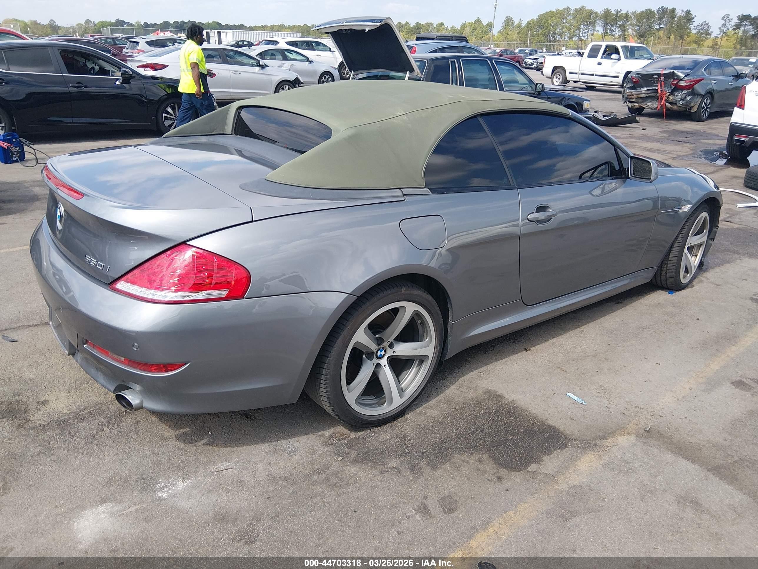 2008 Bmw 650i   Gray vin: WBAEB53548CX60699