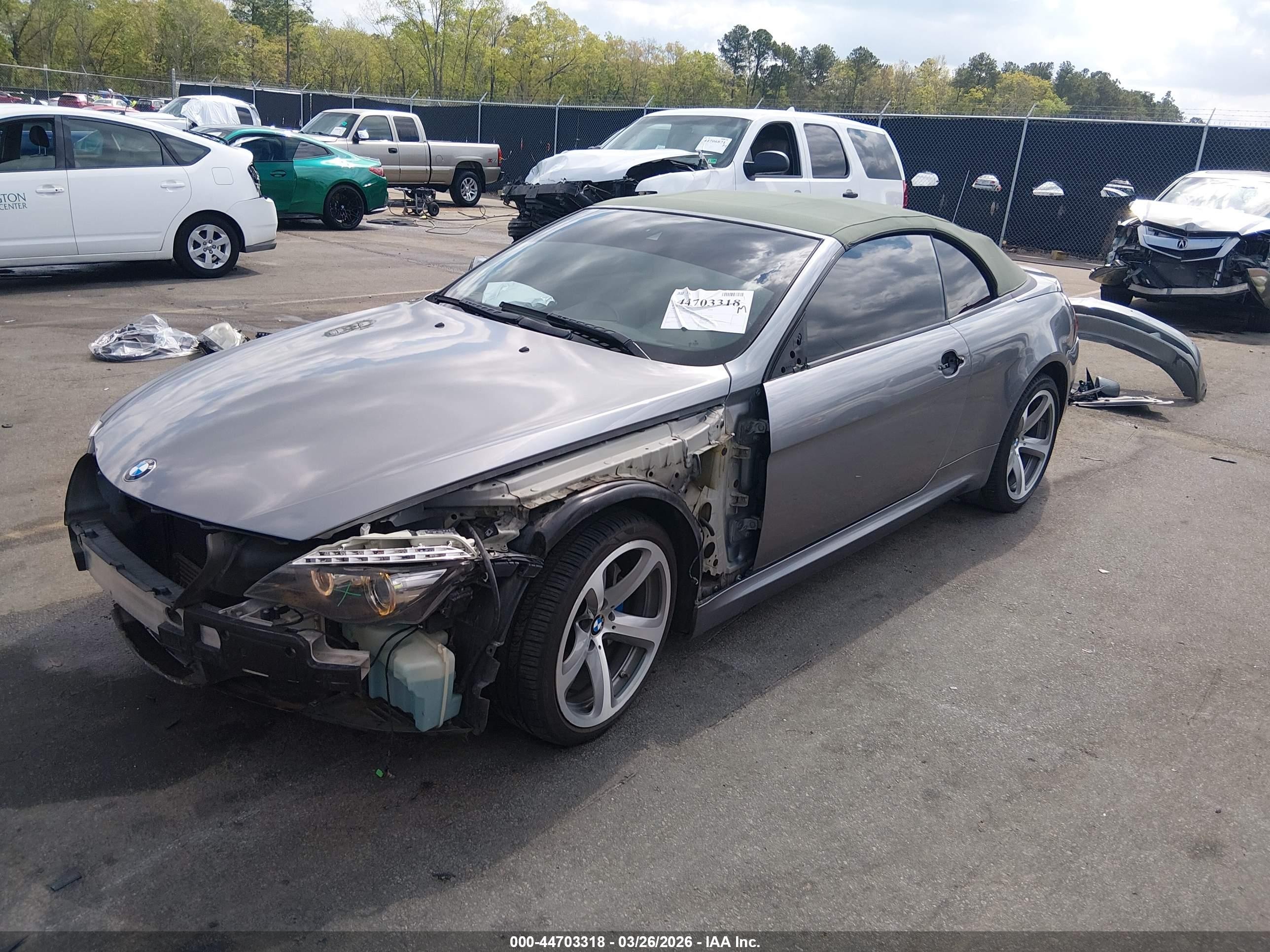 2008 Bmw 650i   Gray vin: WBAEB53548CX60699