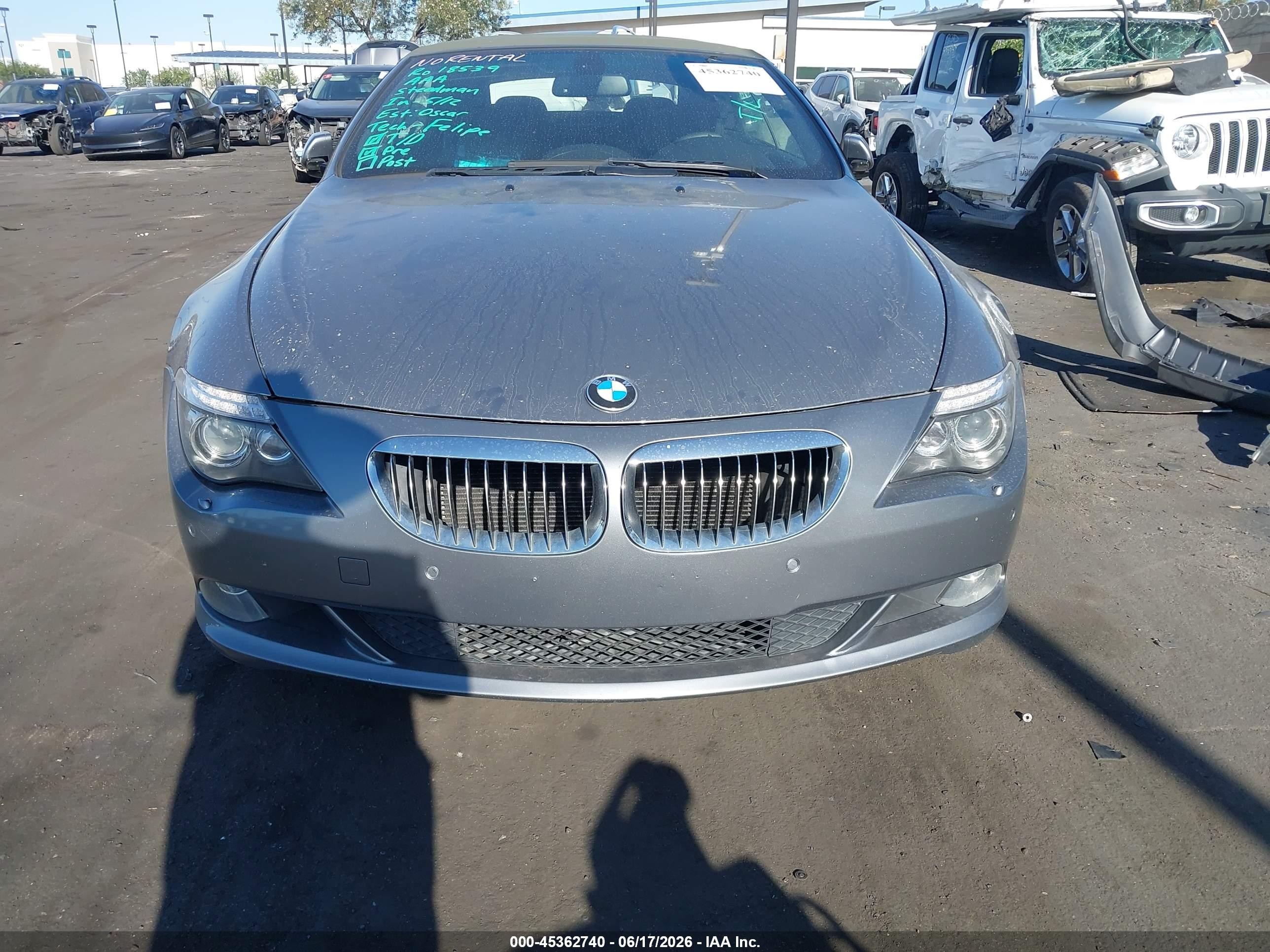 2008 Bmw 650i   Silver vin: WBAEB53548CX62954
