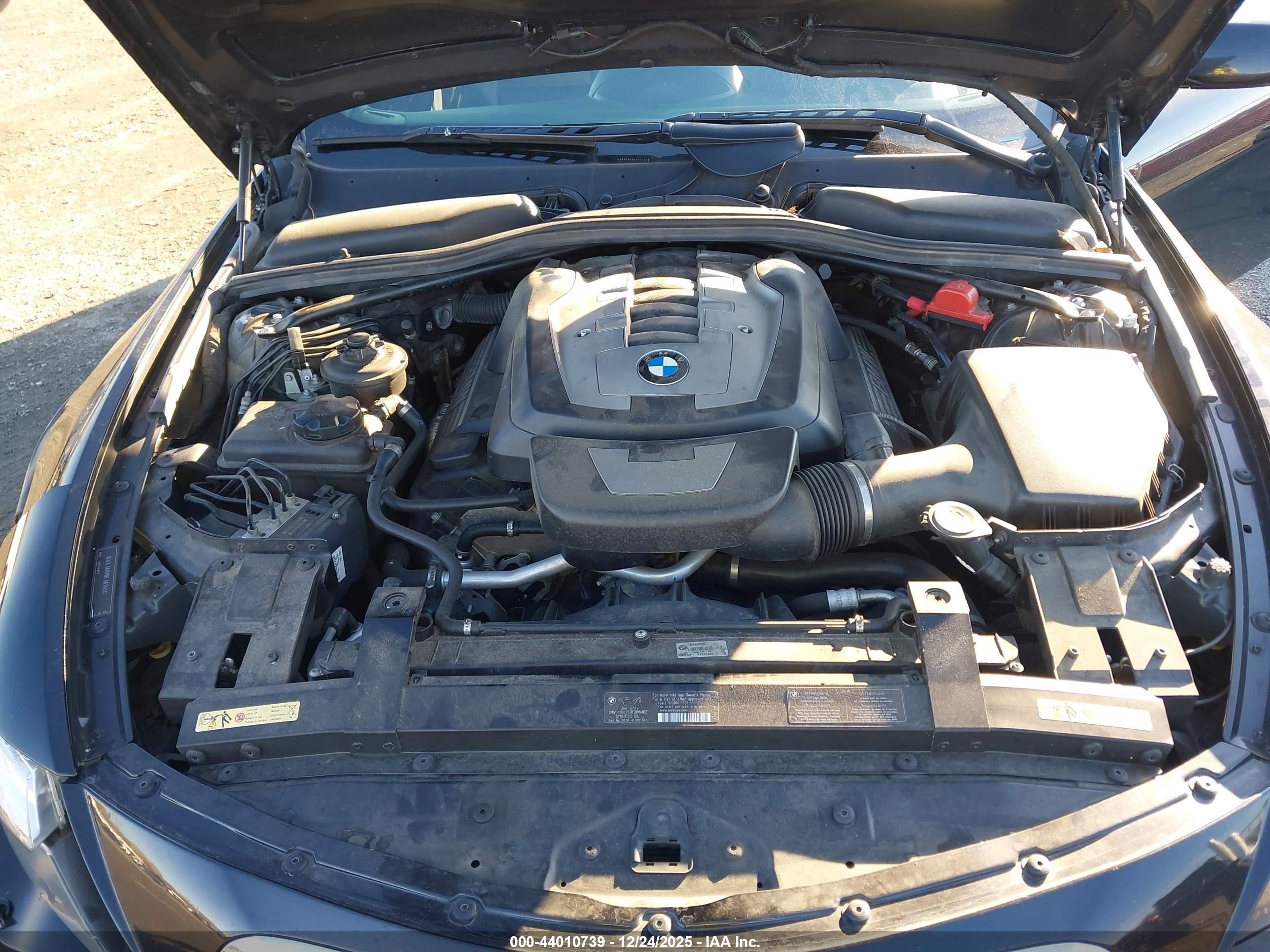 2008 Bmw 650i   Black vin: WBAEB53548CX63005