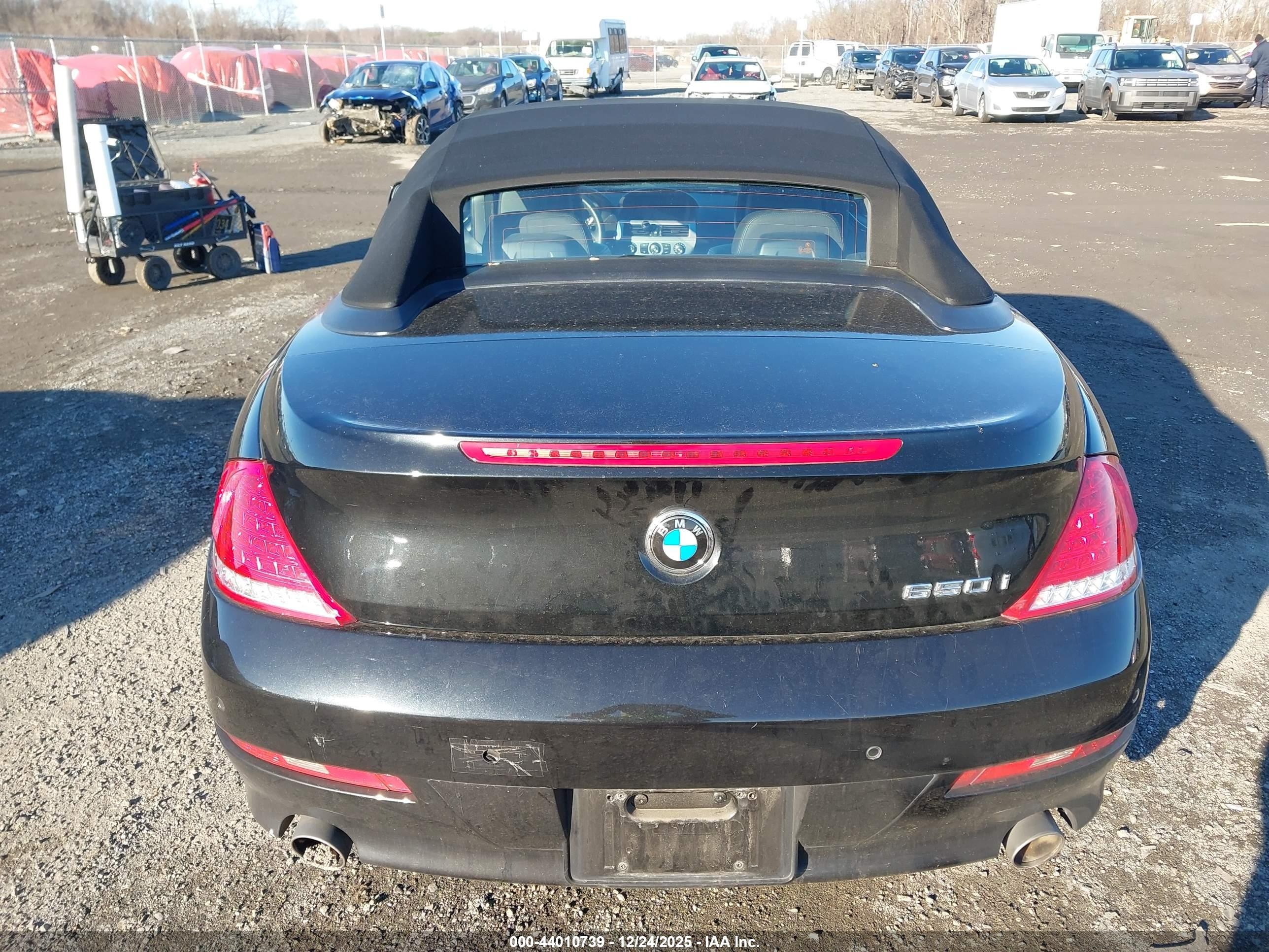 2008 Bmw 650i   Black vin: WBAEB53548CX63005