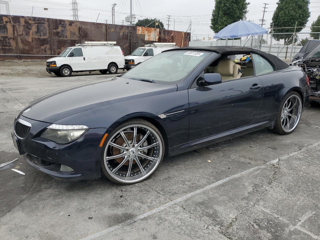 2008 Bmw 650 I Blue vin: WBAEB53548CX63022