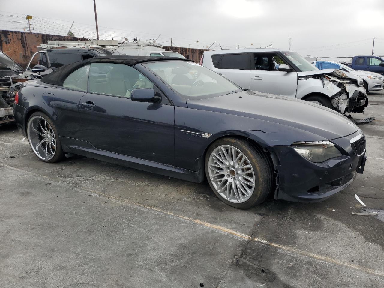 2008 Bmw 650 I Blue vin: WBAEB53548CX63022