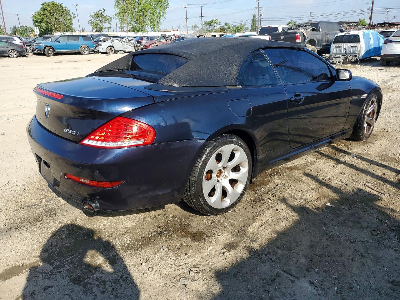 2009 Bmw 650 I Blue vin: WBAEB53549C224028