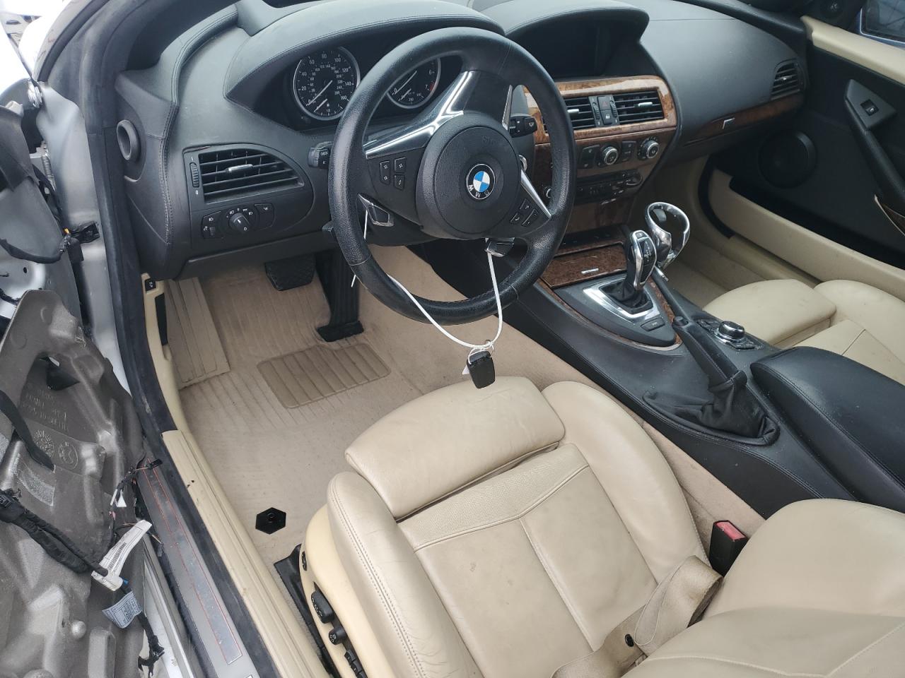 2009 Bmw 650 I Silver vin: WBAEB53549CX64169
