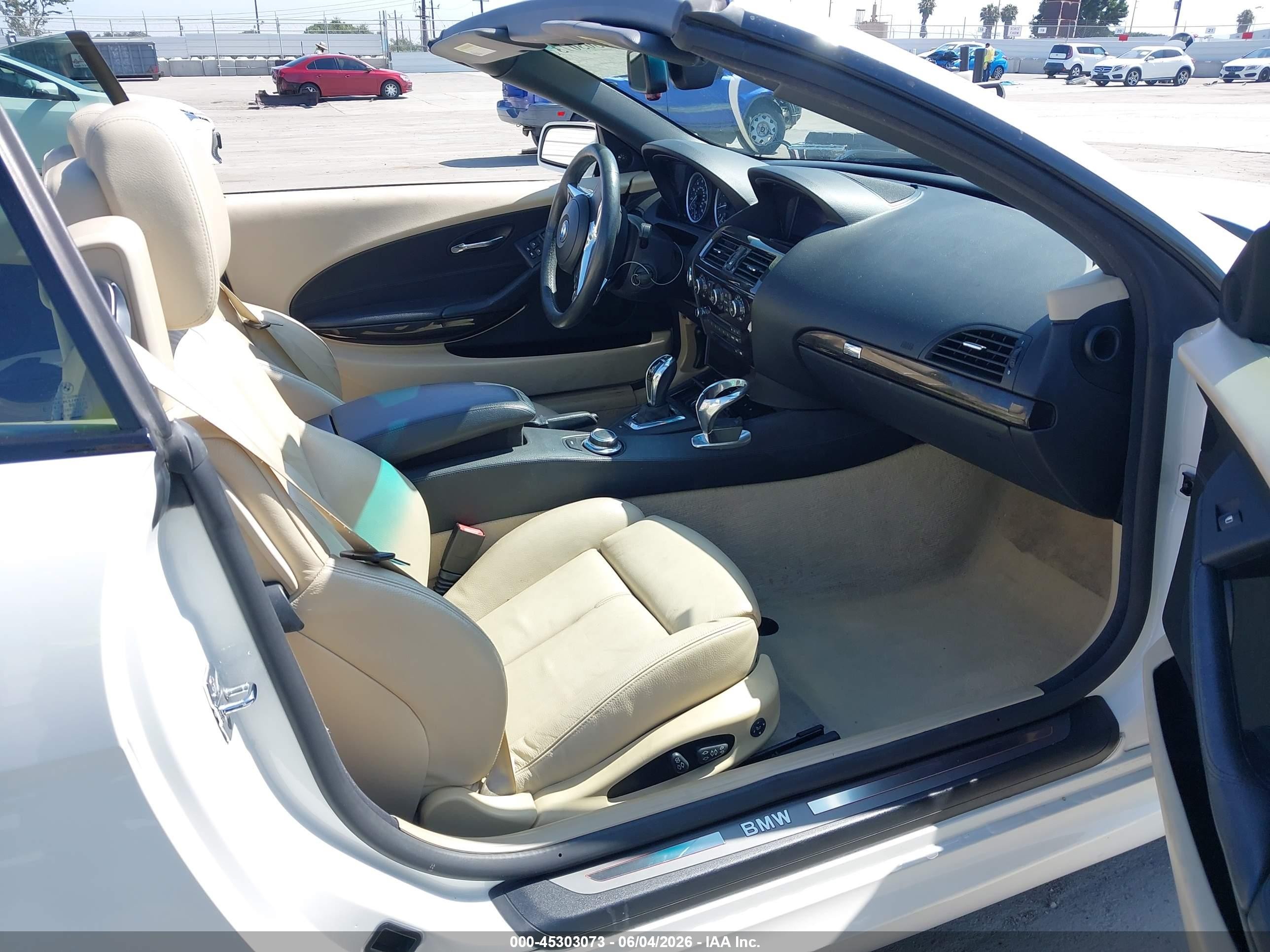 2008 Bmw 650i   White vin: WBAEB53568CX61160
