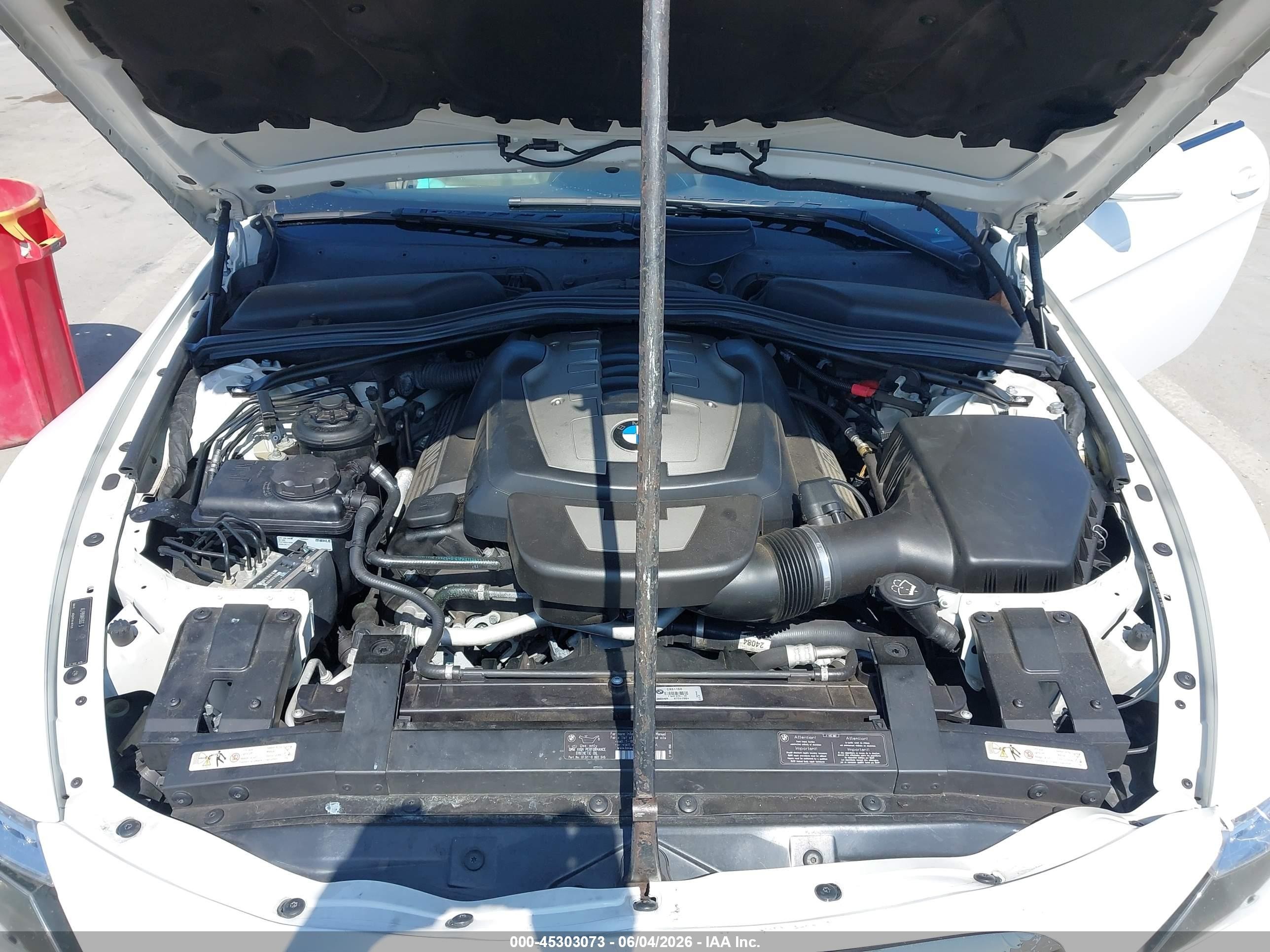 2008 Bmw 650i   White vin: WBAEB53568CX61160
