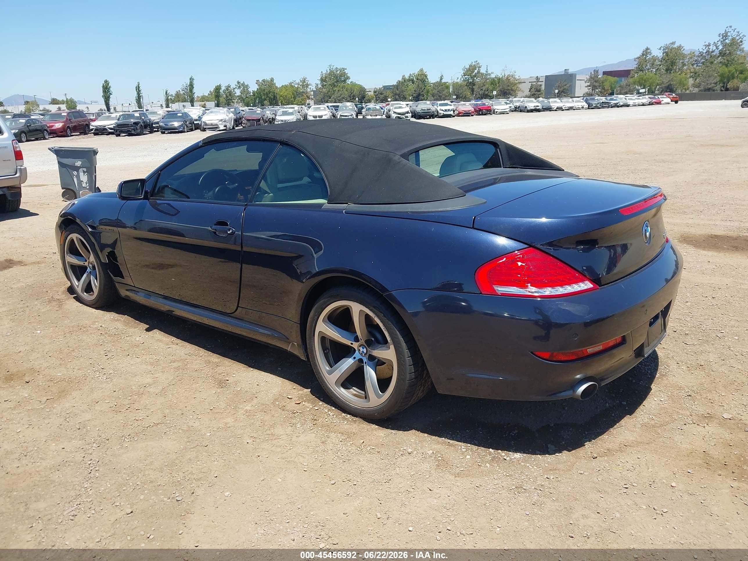 2008 Bmw 650i   Dark Blue vin: WBAEB53568CX62180